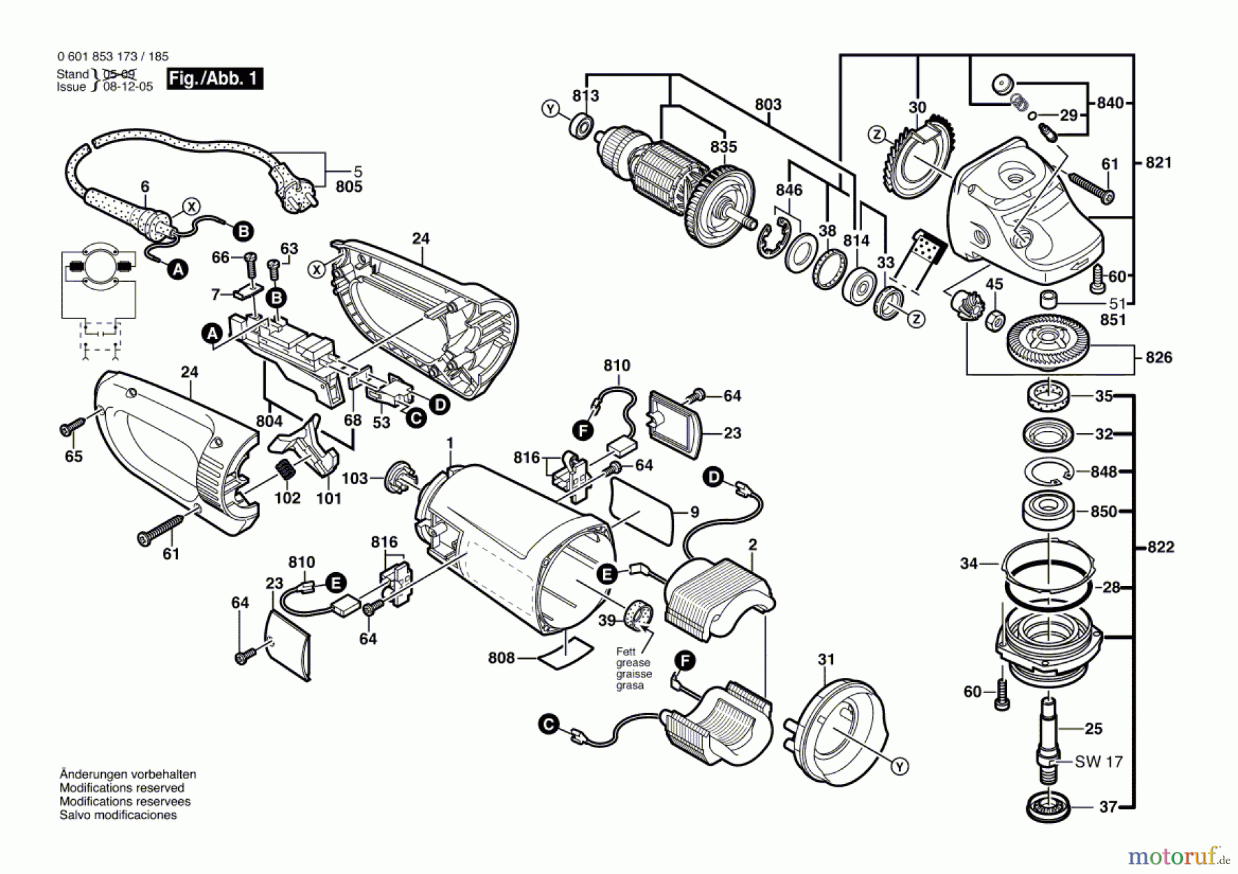  Bosch Werkzeug Winkelschleifer GWS 24-180 B Seite 1