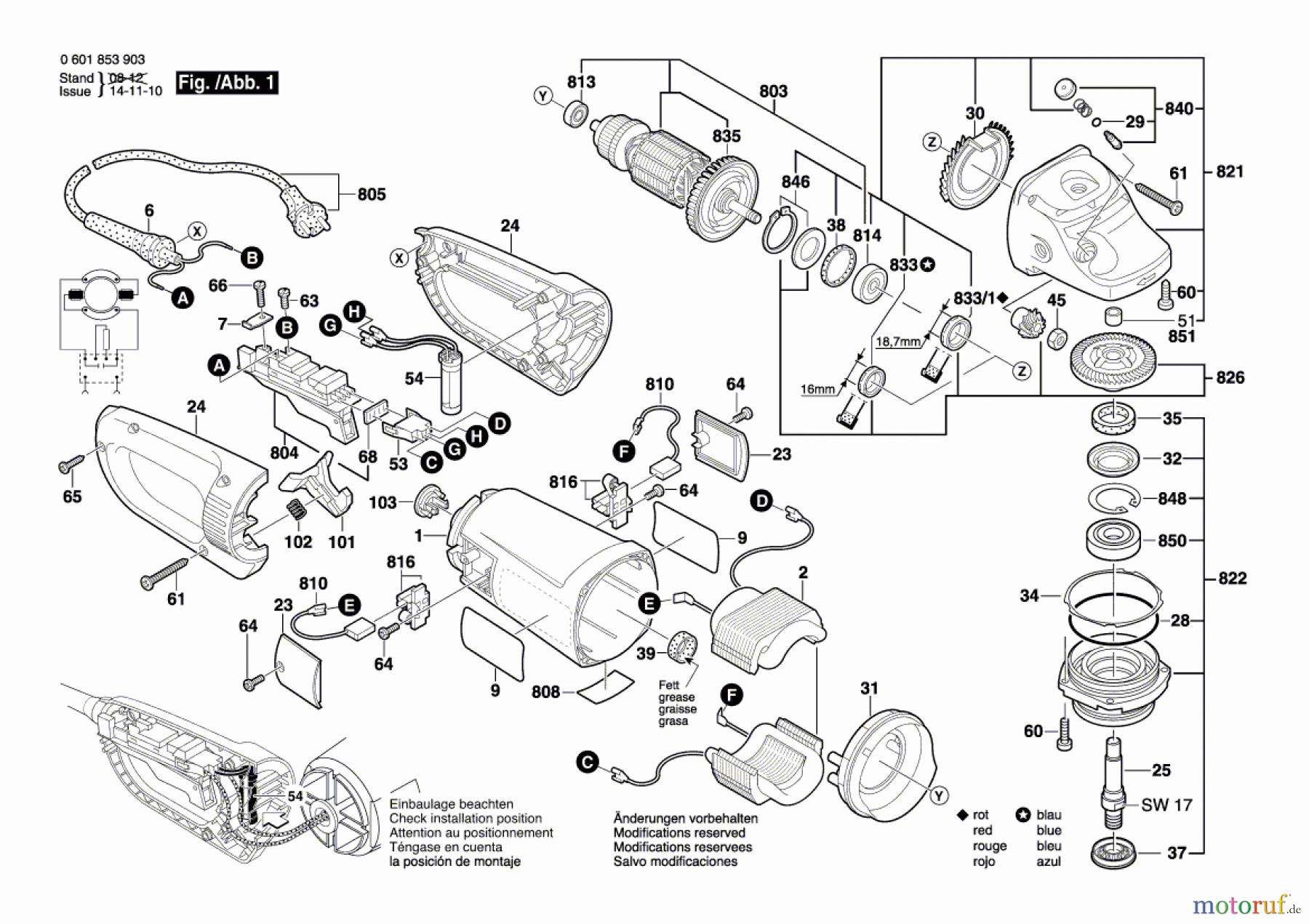  Bosch Werkzeug Winkelschleifer GWS 24-180 JB Seite 1