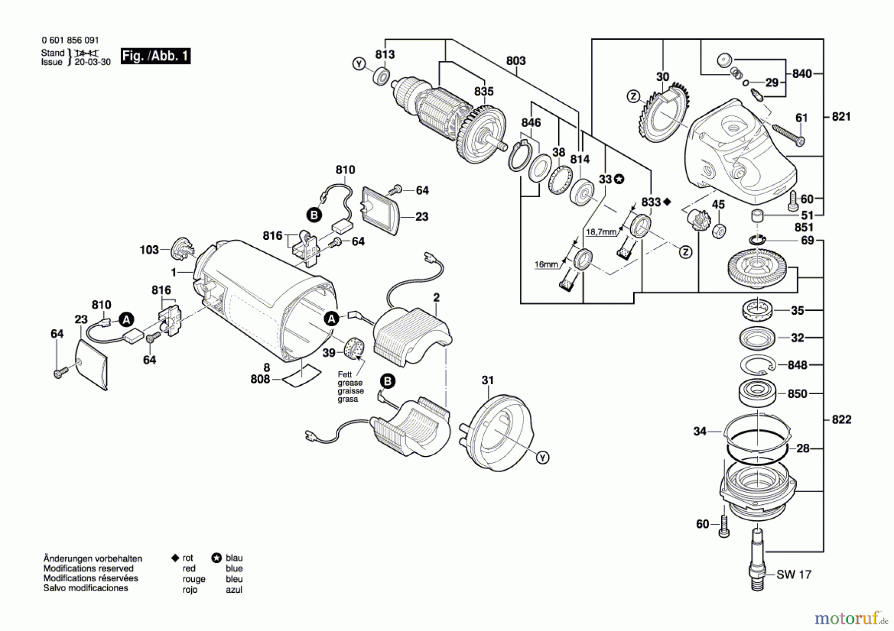  Bosch Werkzeug Anbaumotor GWS 26-230 JB Seite 1