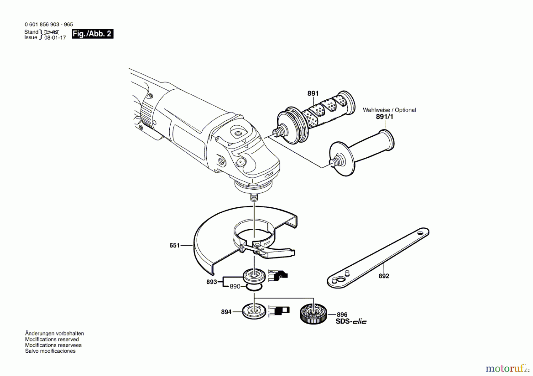  Bosch Werkzeug Winkelschleifer GWS 26-230 JB Seite 2