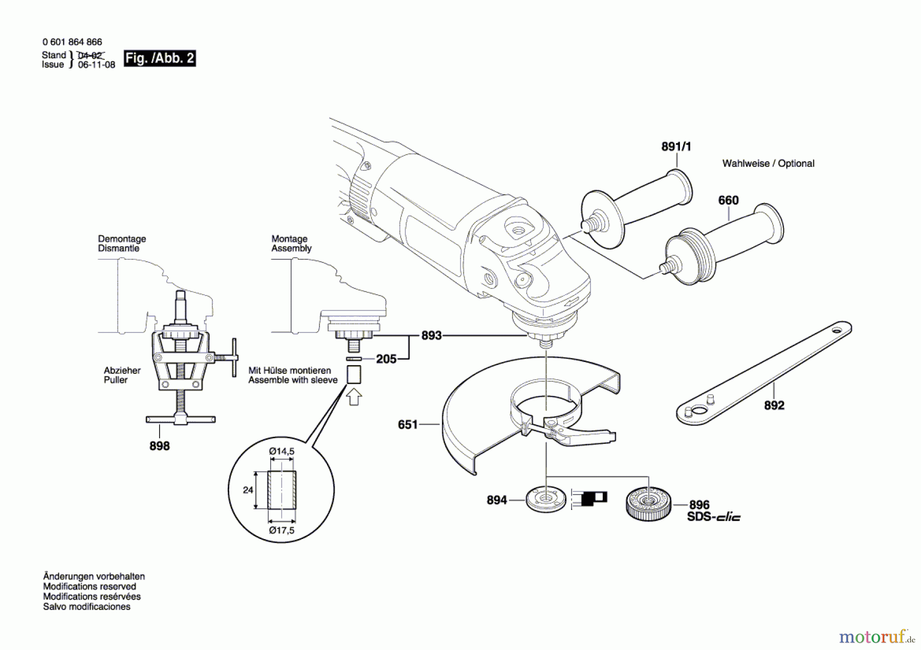  Bosch Werkzeug Winkelschleifer BAG-230 CLBB Seite 2