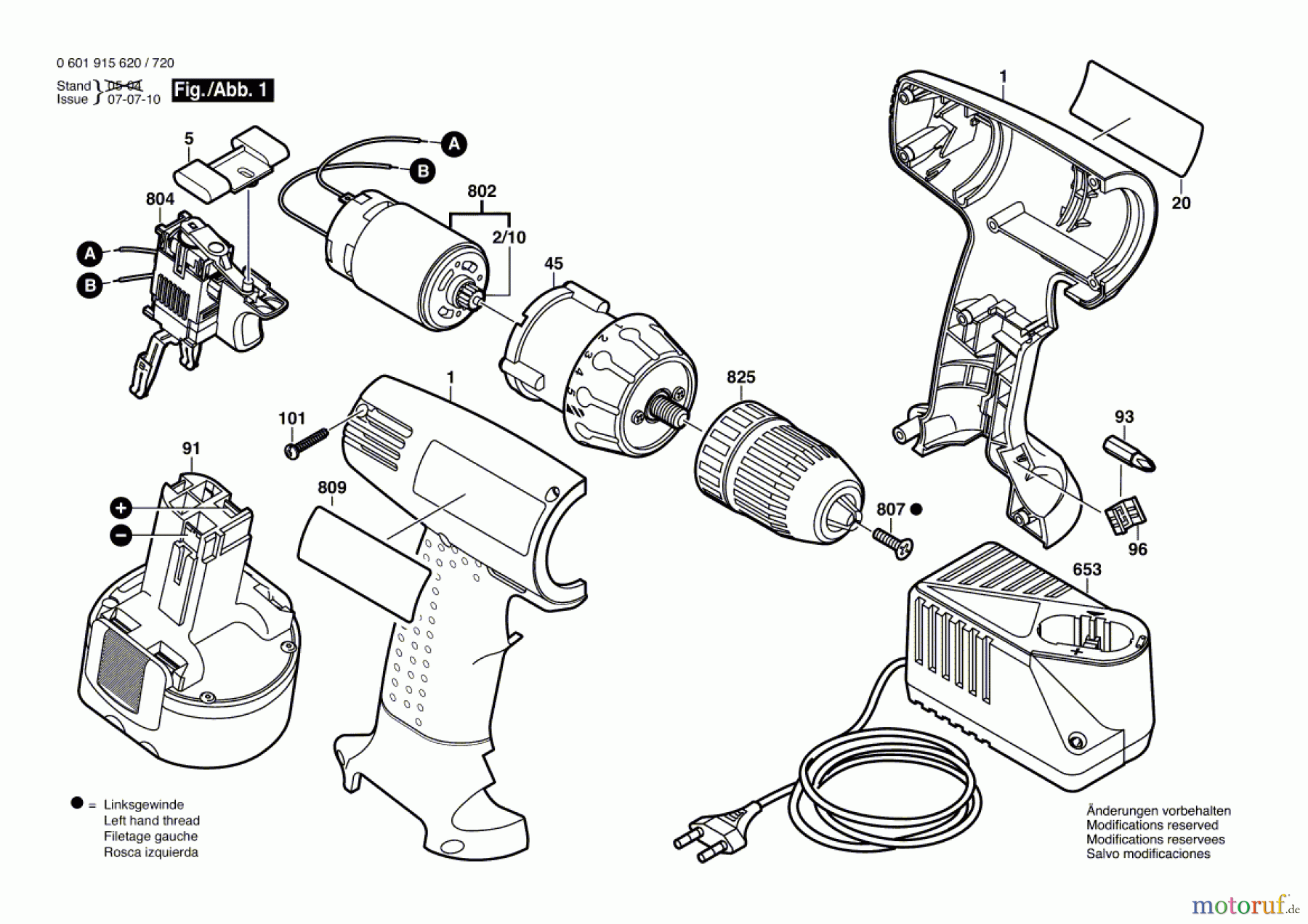  Bosch Werkzeug Werkzeugsatz GSR 7,2 V Seite 1