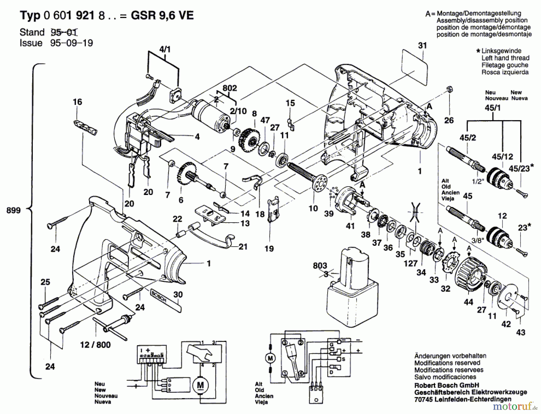  Bosch Akku Werkzeug Gw-Akku-Schrauber GSR 9,6 VE Seite 1