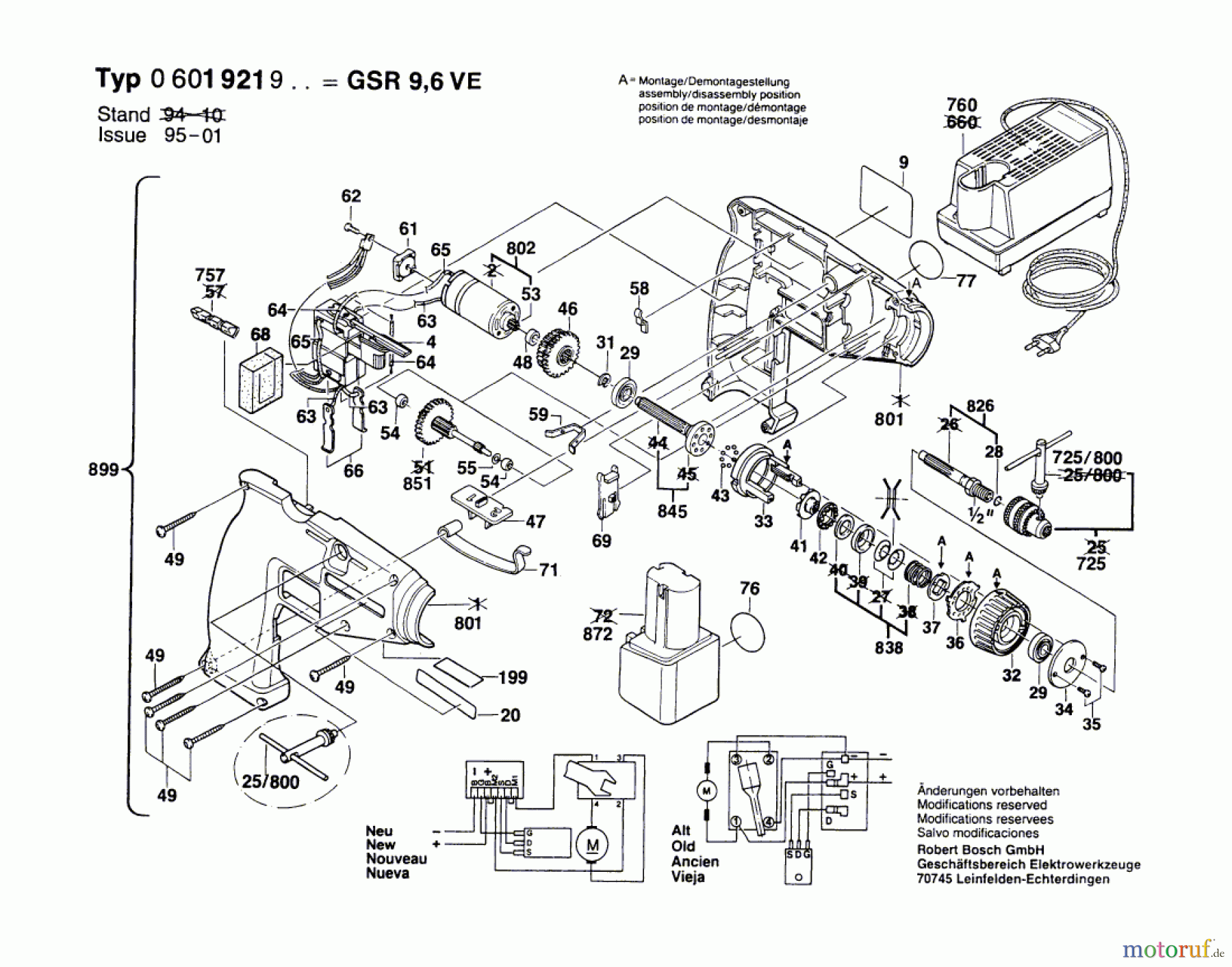  Bosch Akku Werkzeug Akku-Schrauber GBS 9,6 V Seite 1