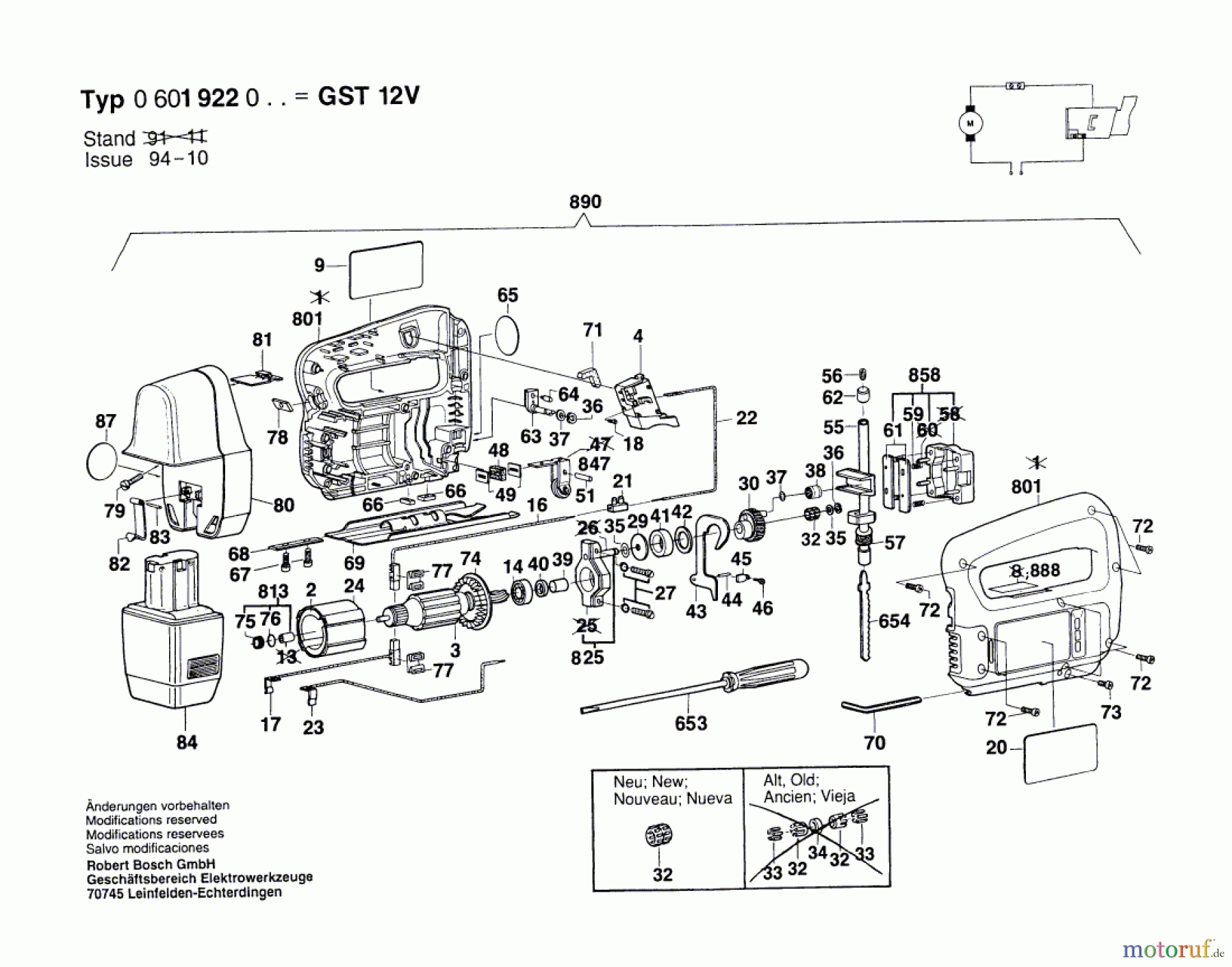  Bosch Akku Werkzeug Akku-Stichsäge GST 12 V Seite 1