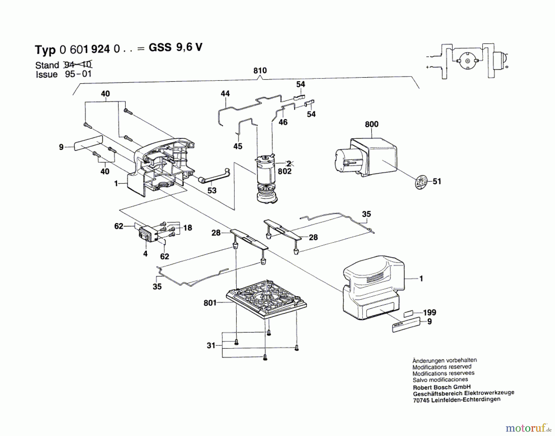 Bosch Werkzeug Schwingschleifer GSS 9,6 V Seite 1