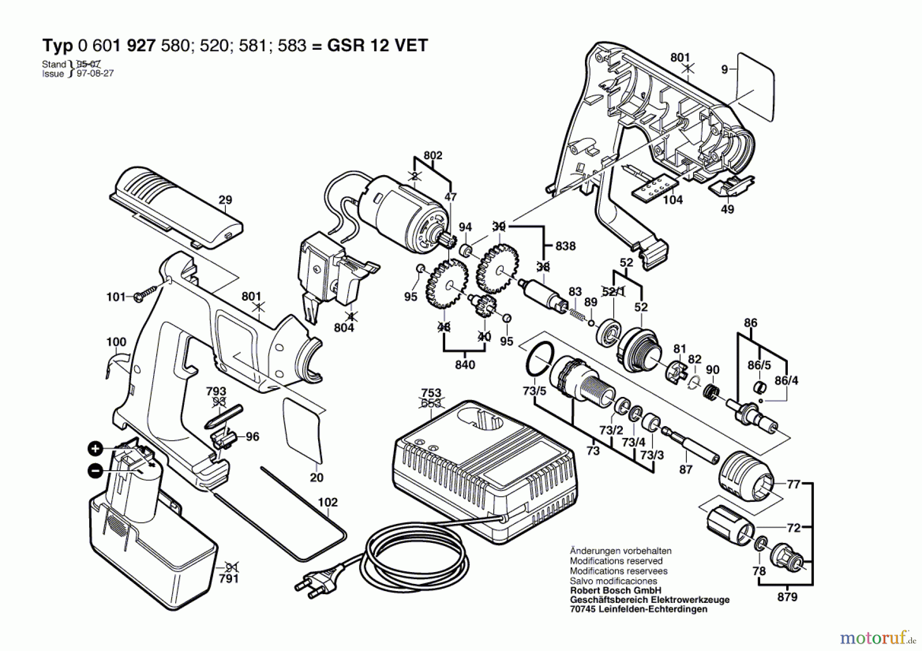  Bosch Akku Werkzeug Akku-Schrauber GSR 12 VET Seite 1