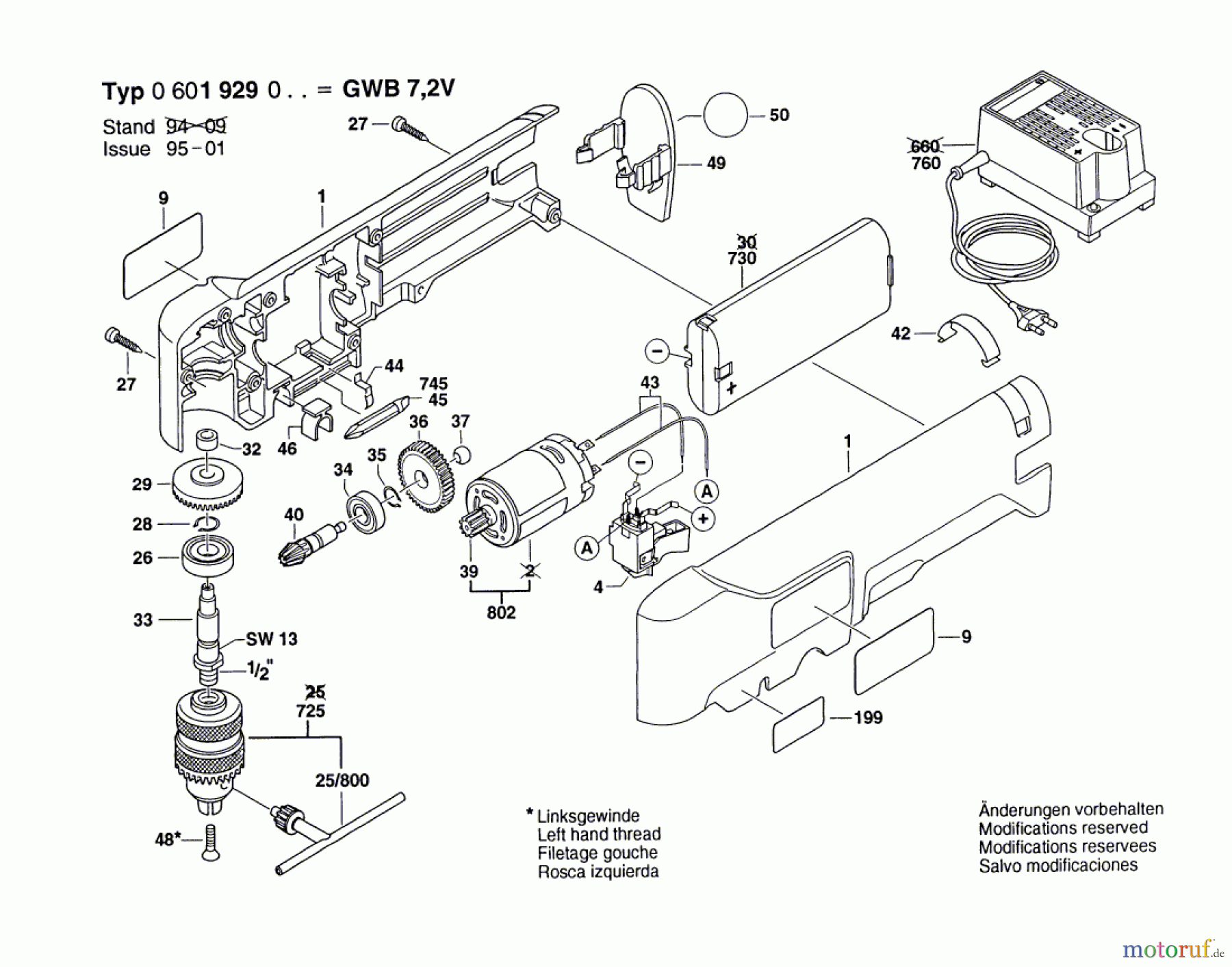  Bosch Akku Werkzeug Gw-Akkuwinkelbohrmaschine GWB 7,2 V Seite 1