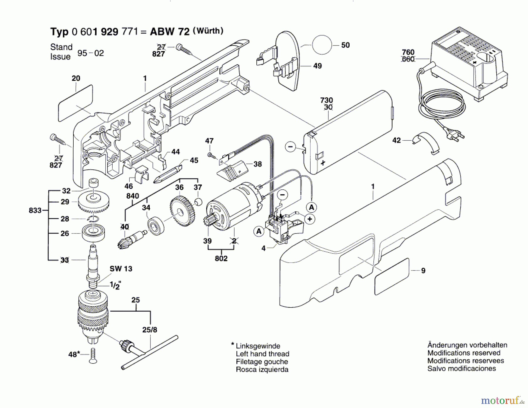  Bosch Akku Werkzeug Akku-Winkelbohrmaschine AWB 72 Seite 1