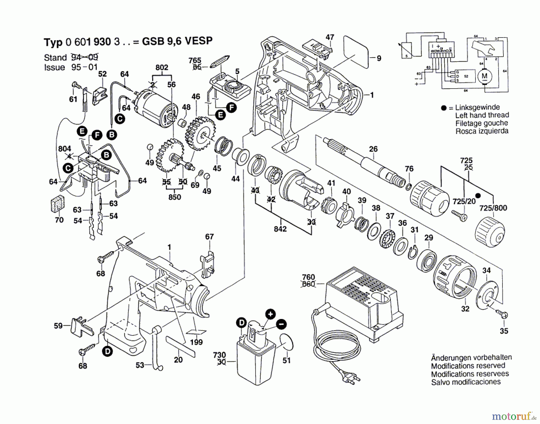  Bosch Akku Werkzeug Akku-Schlagbohrmaschine GSB 9,6 VESP Seite 1