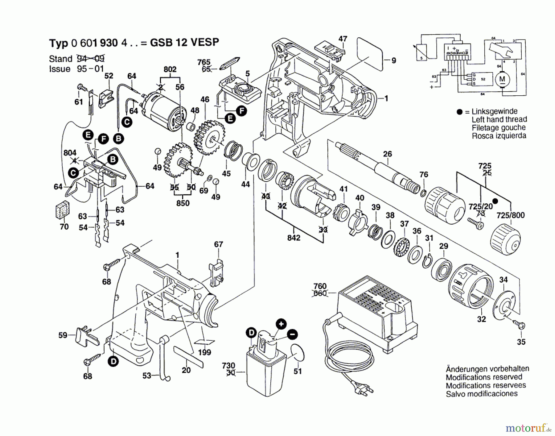  Bosch Akku Werkzeug Akku-Schlagbohrmaschine GSB 12 VESP Seite 1