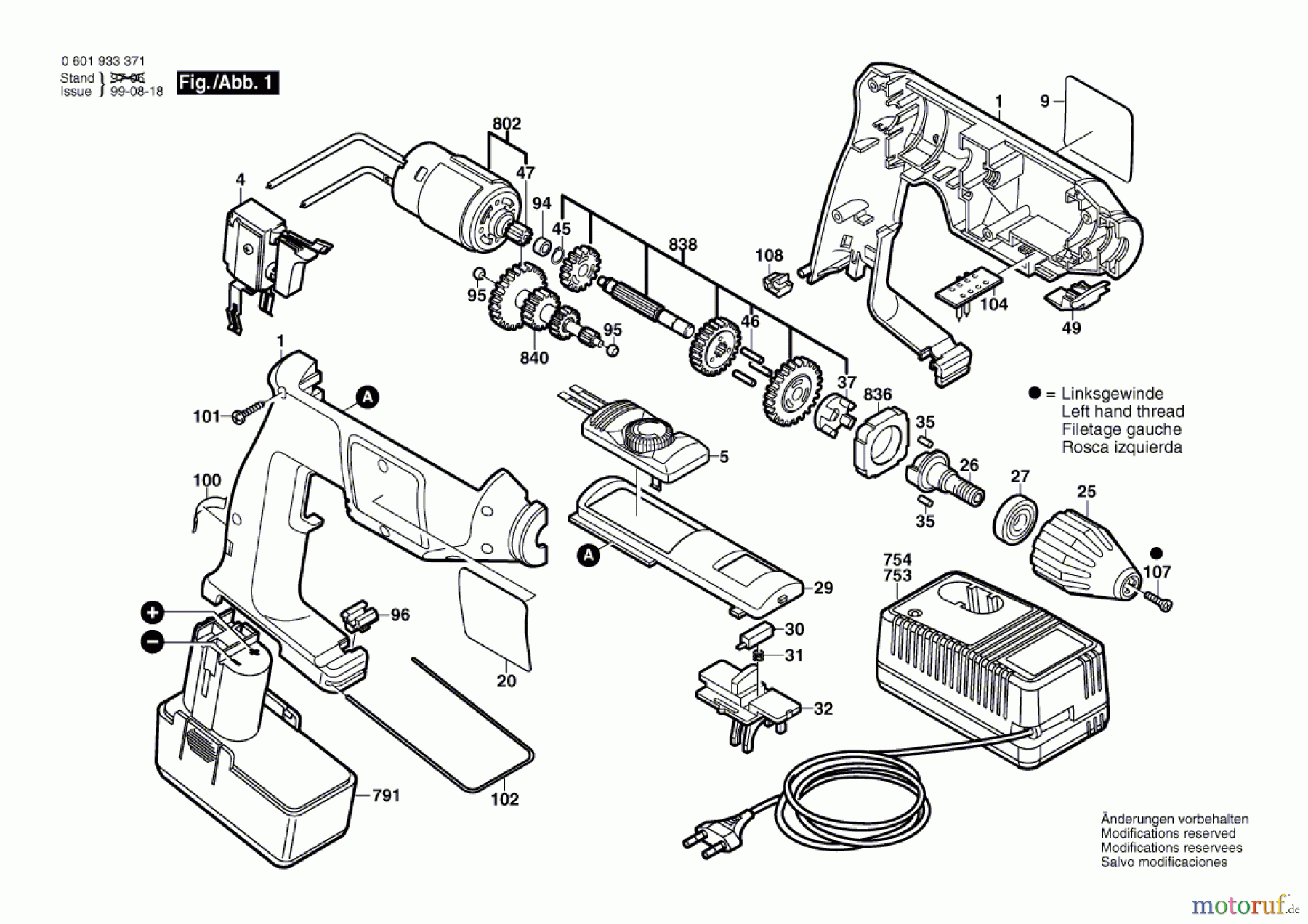  Bosch Akku Werkzeug Gw-Akku-Bohrmaschine ABM 96 P-3 Seite 1