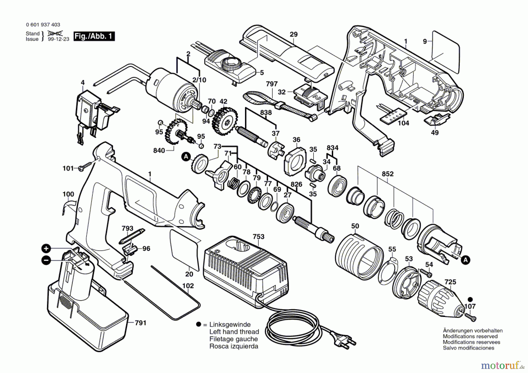  Bosch Akku Werkzeug Akku-Schlagbohrmaschine GSB 12 VSP-2 Seite 1