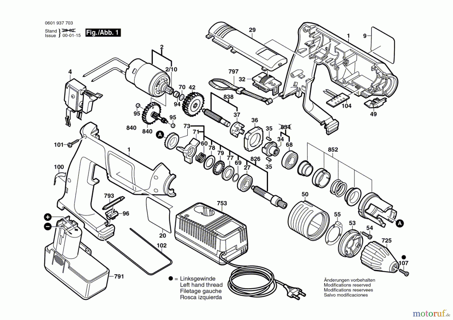  Bosch Akku Werkzeug Akku-Schlagbohrmaschine GSB 9,6 VES-2 Seite 1