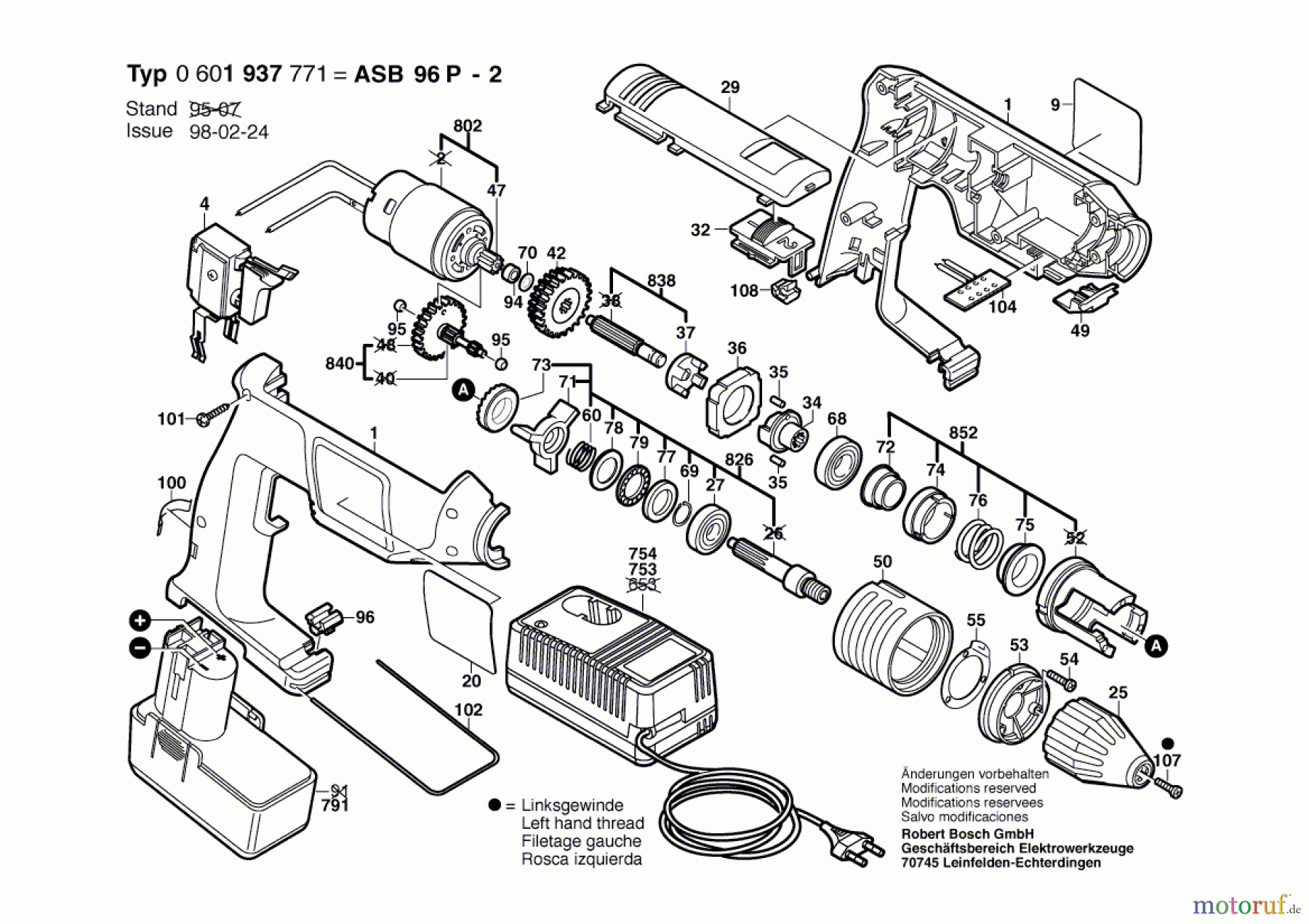  Bosch Akku Werkzeug Gw-Akkuschlagbohrmaschine ASB 96 P-2 Seite 1