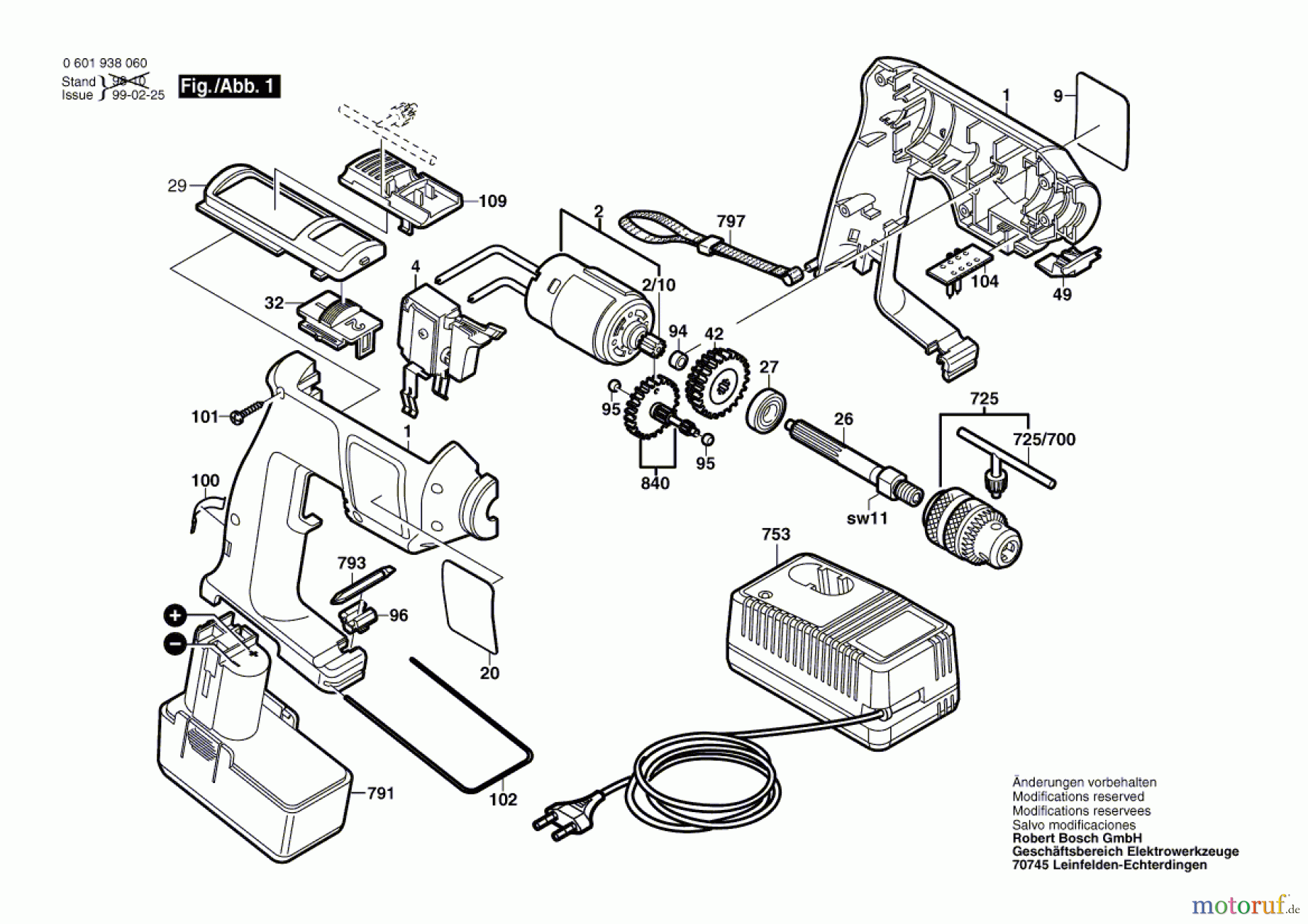  Bosch Akku Werkzeug Gw-Akku-Bohrmaschine GBM 7,2 V-2 Seite 1