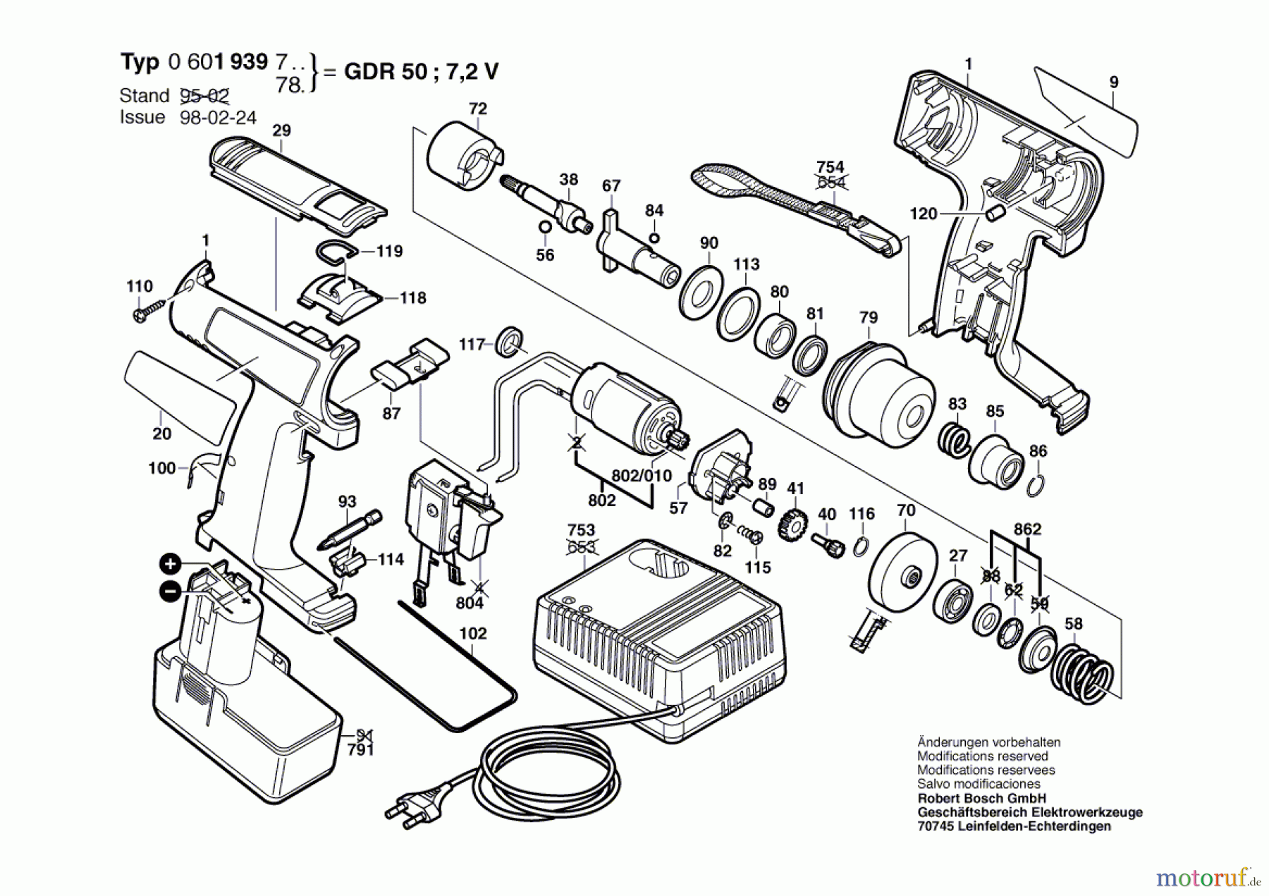  Bosch Werkzeug Schlagschrauber GDR 50 Seite 1