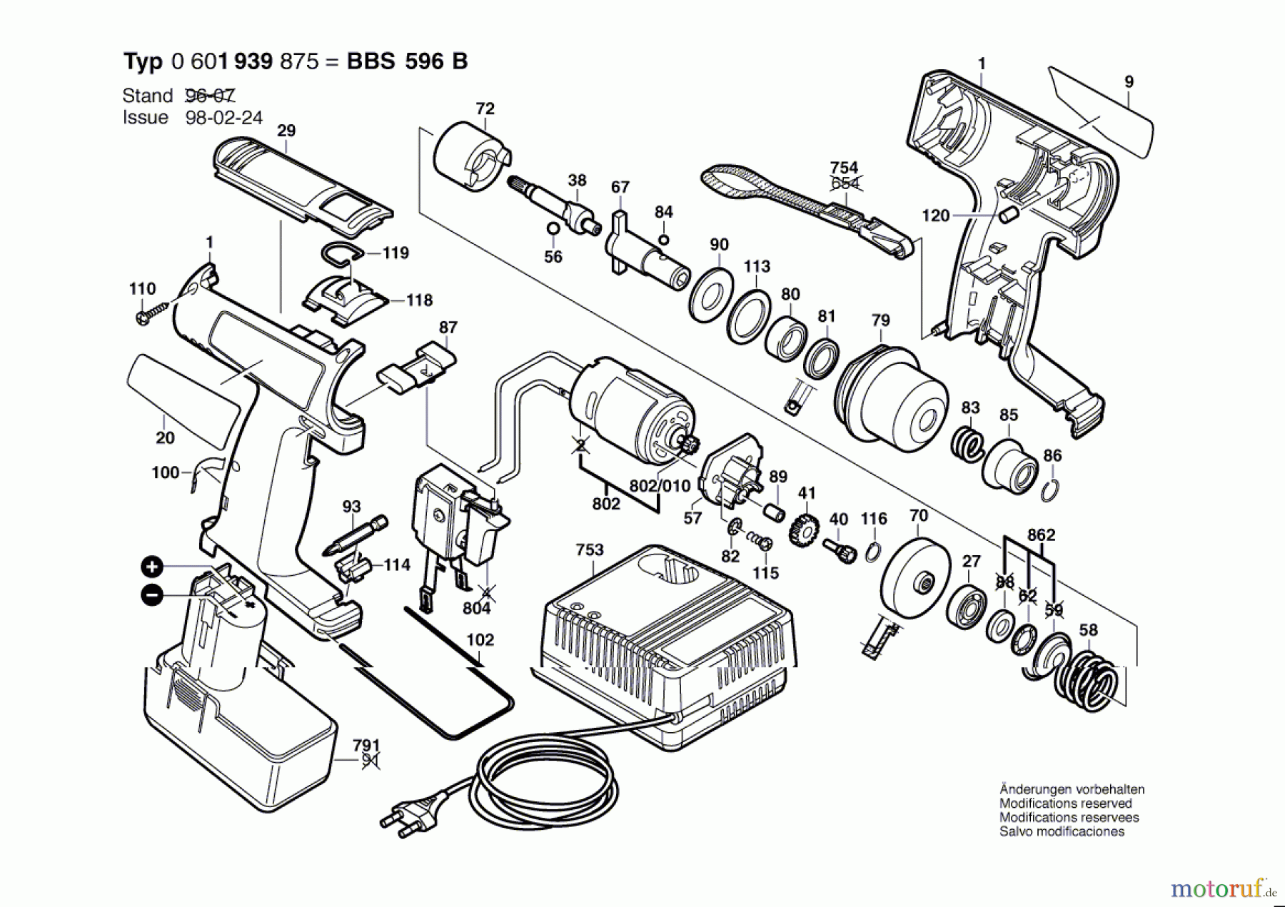  Bosch Akku Werkzeug Akku-Drehschlagschrauber BBS 596 B Seite 1