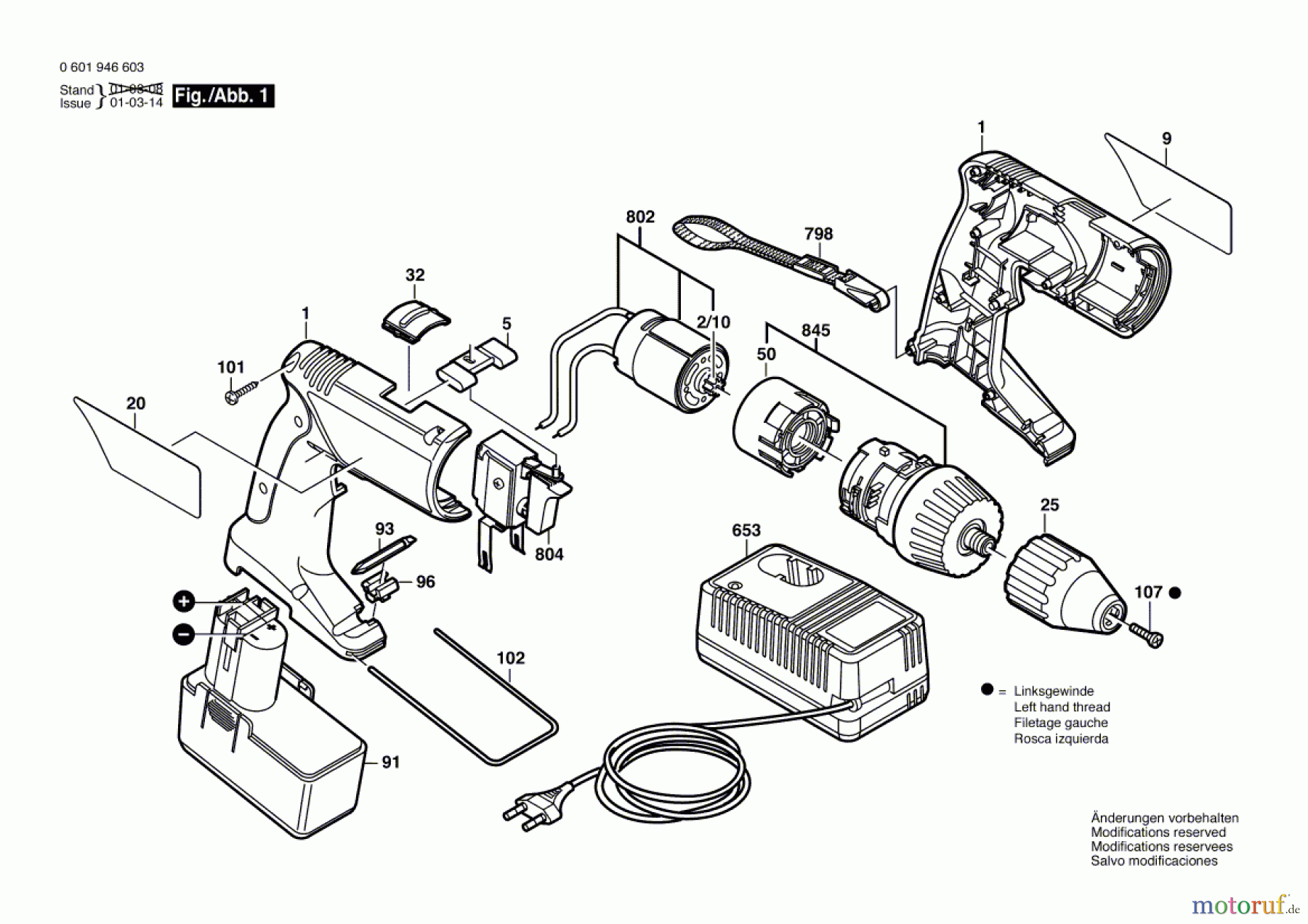  Bosch Akku Werkzeug Akku-Bohrschrauber GSR 9,6 VPE-2 Seite 1