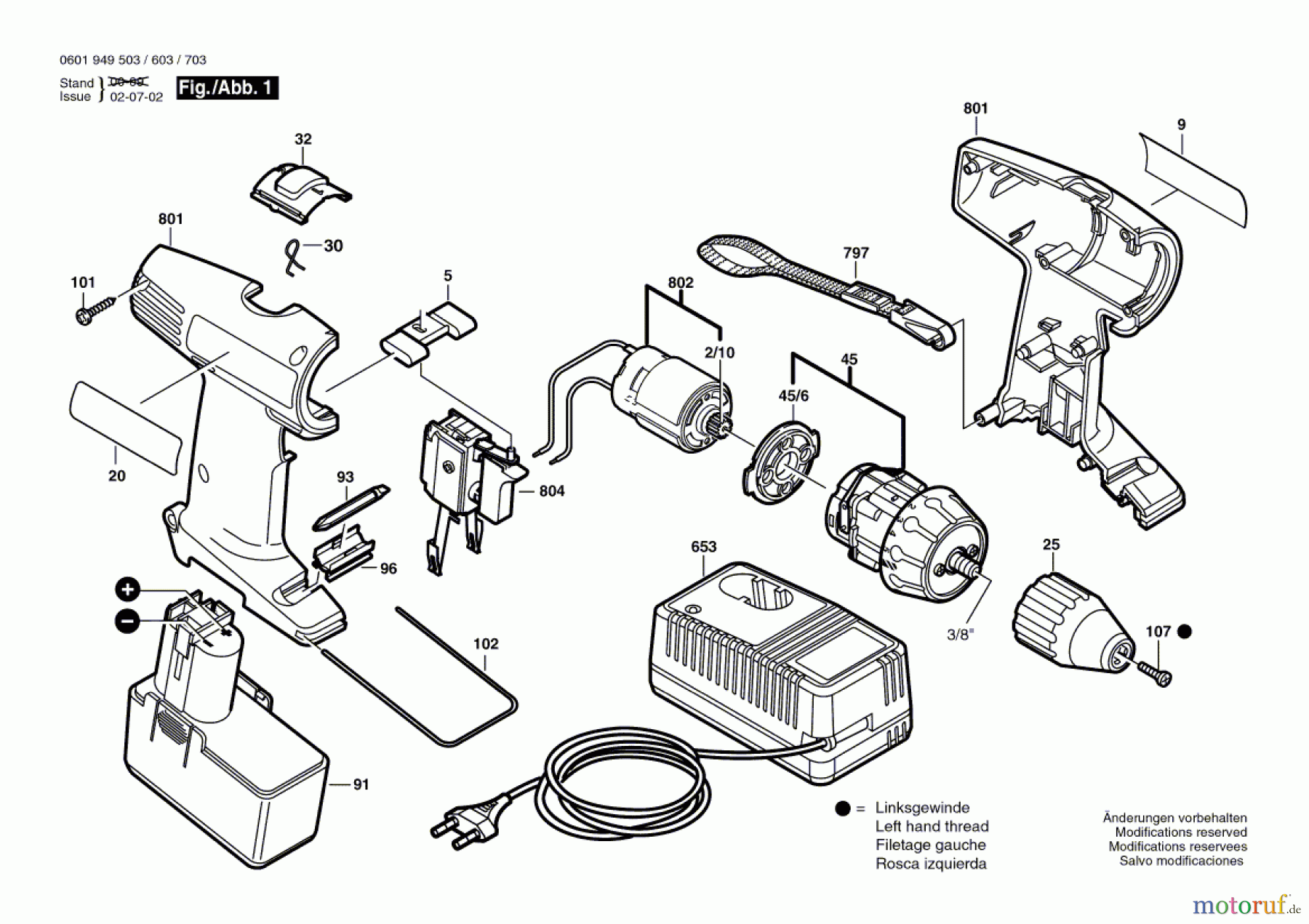  Bosch Akku Werkzeug Akku-Mittelgriffschrauber ABS-M 12 V Seite 1