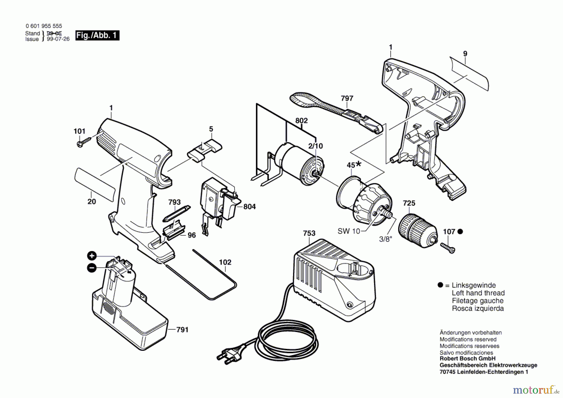  Bosch Akku Werkzeug Akku-Schrauber GSR 12-1 Seite 1