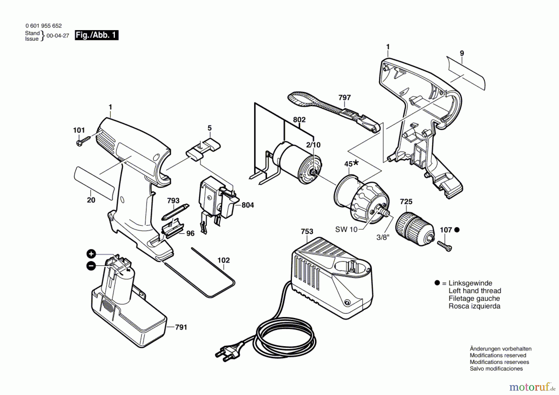  Bosch Akku Werkzeug Akku-Schrauber GSR 9,6-1 Seite 1
