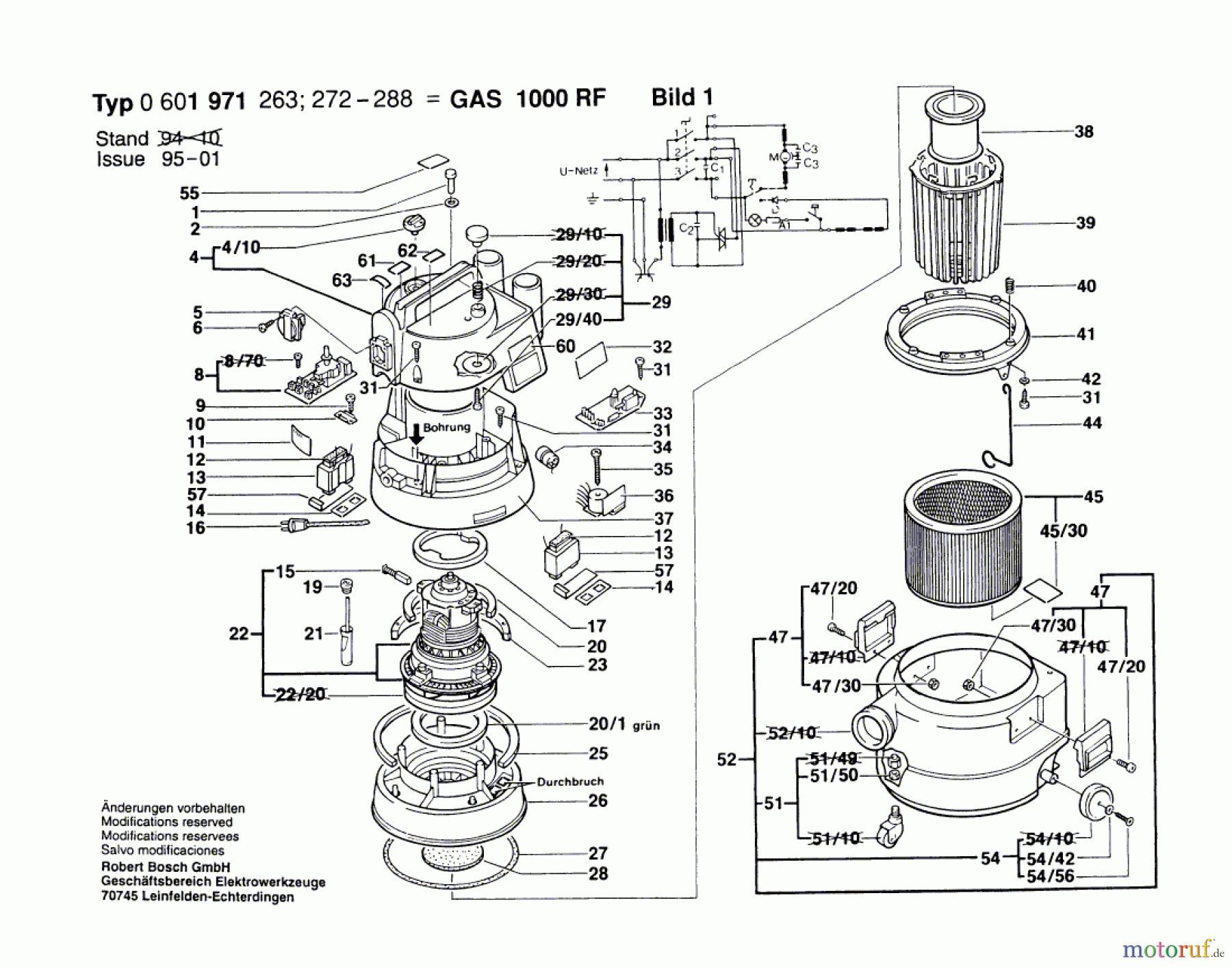  Bosch Werkzeug Allzwecksauger GAS 1000 RF Seite 1