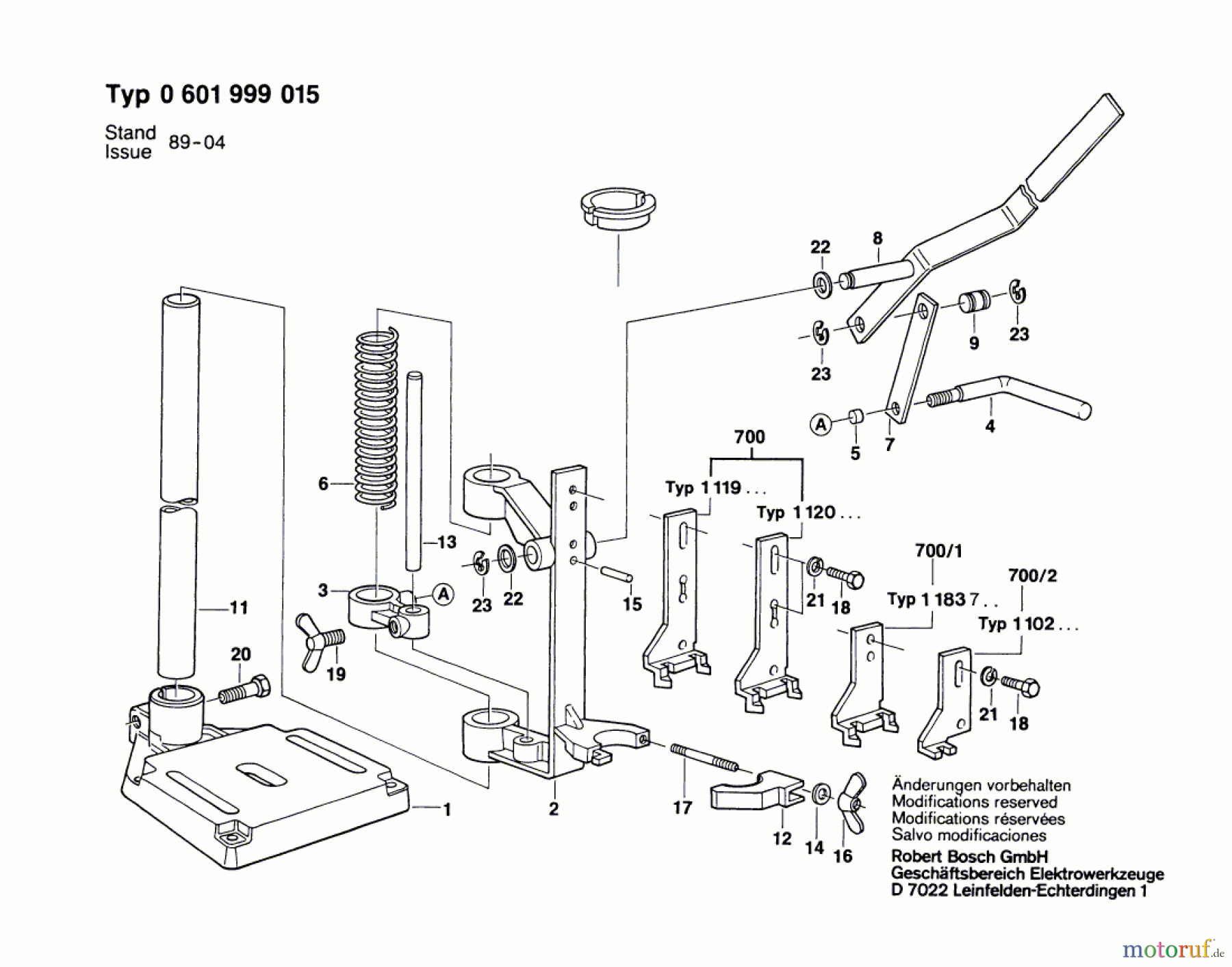  Bosch Werkzeug Bohrständer ---- Seite 1