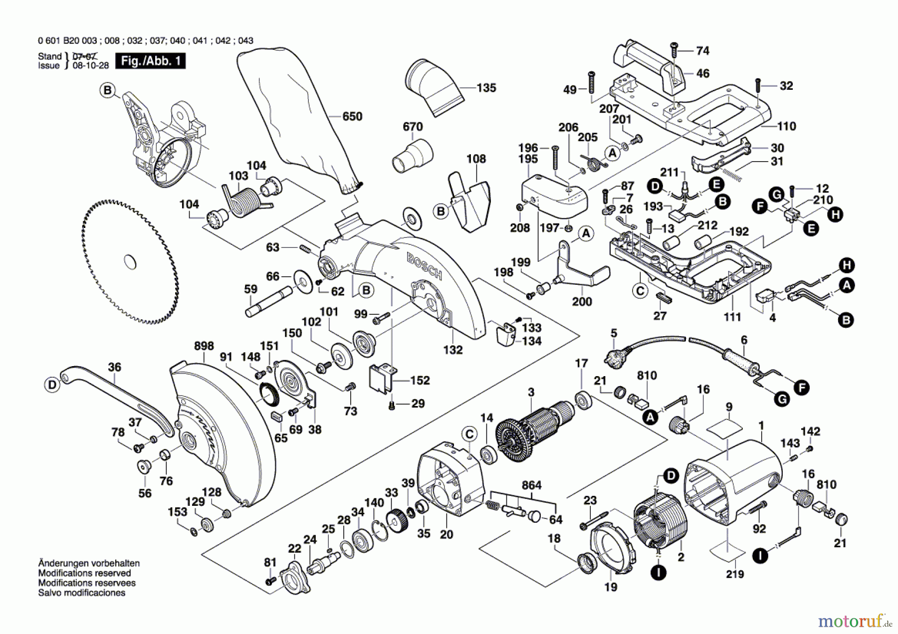  Bosch Werkzeug Kapp-/Zugsäge GCM 10 Seite 1
