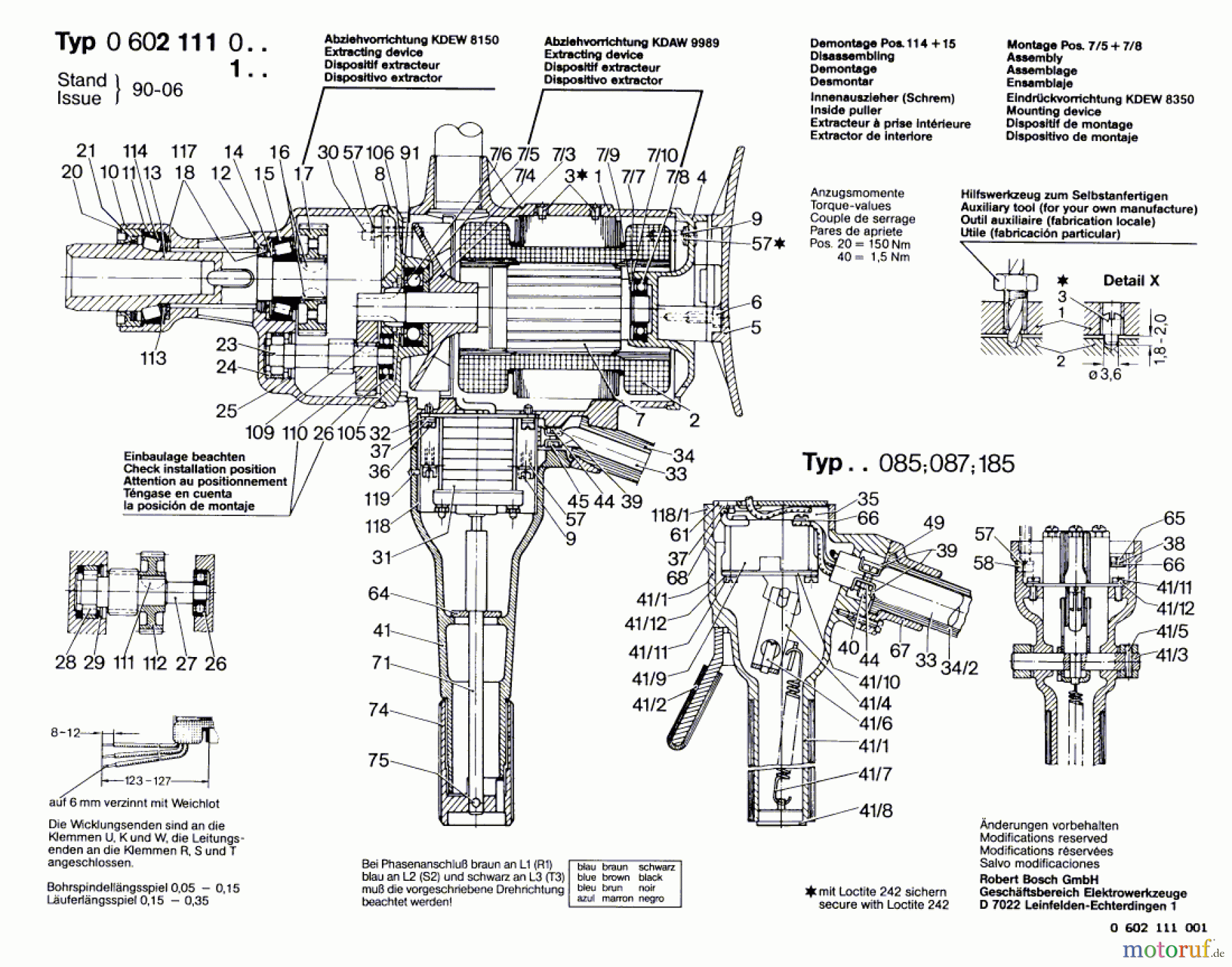  Bosch Werkzeug Hf-Bohrmaschine ---- Seite 1