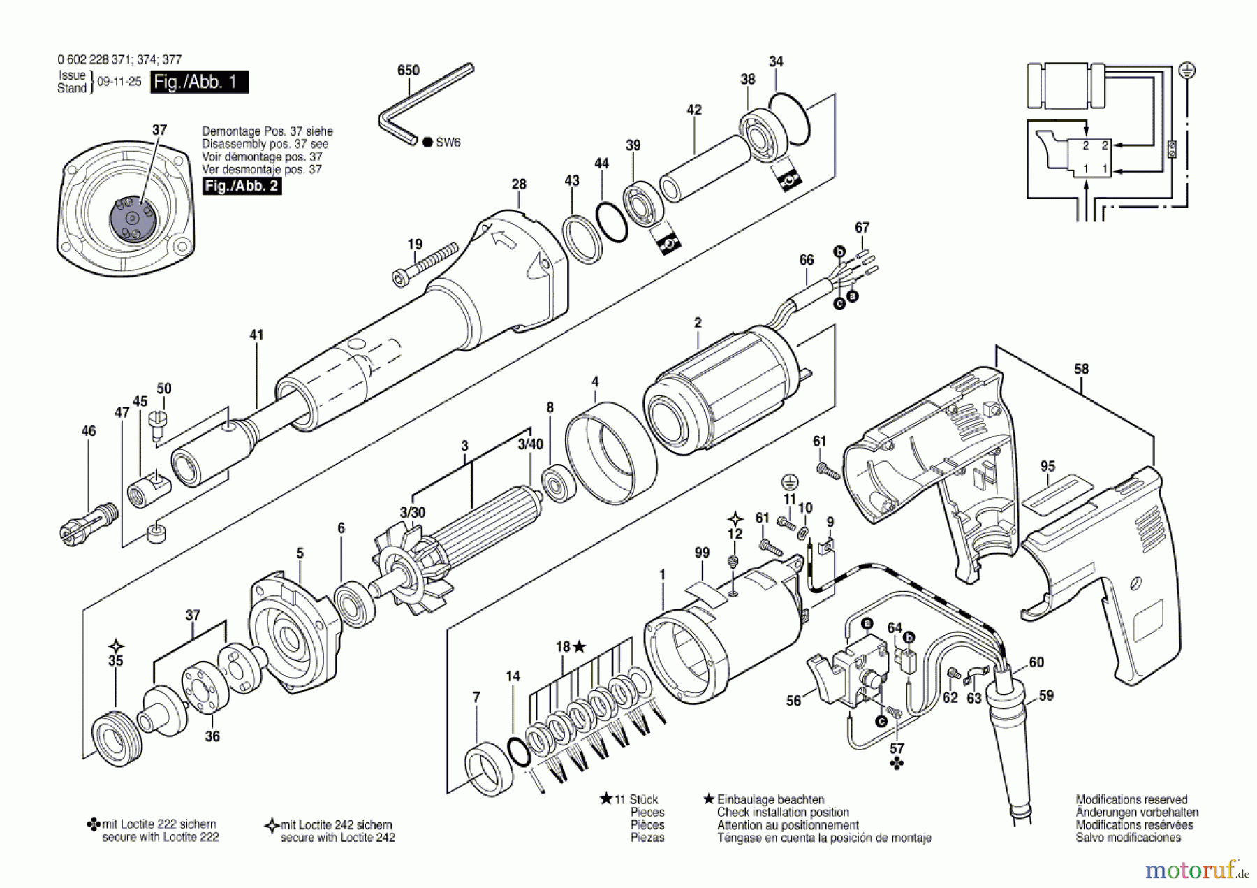 Bosch Werkzeug Geradschleifer HGS 55/50 Seite 1