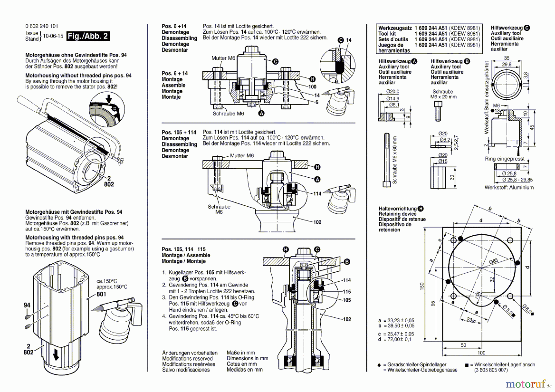  Bosch Werkzeug Hf-Geradschleifer GERADSCHLEIFER ---- Seite 2