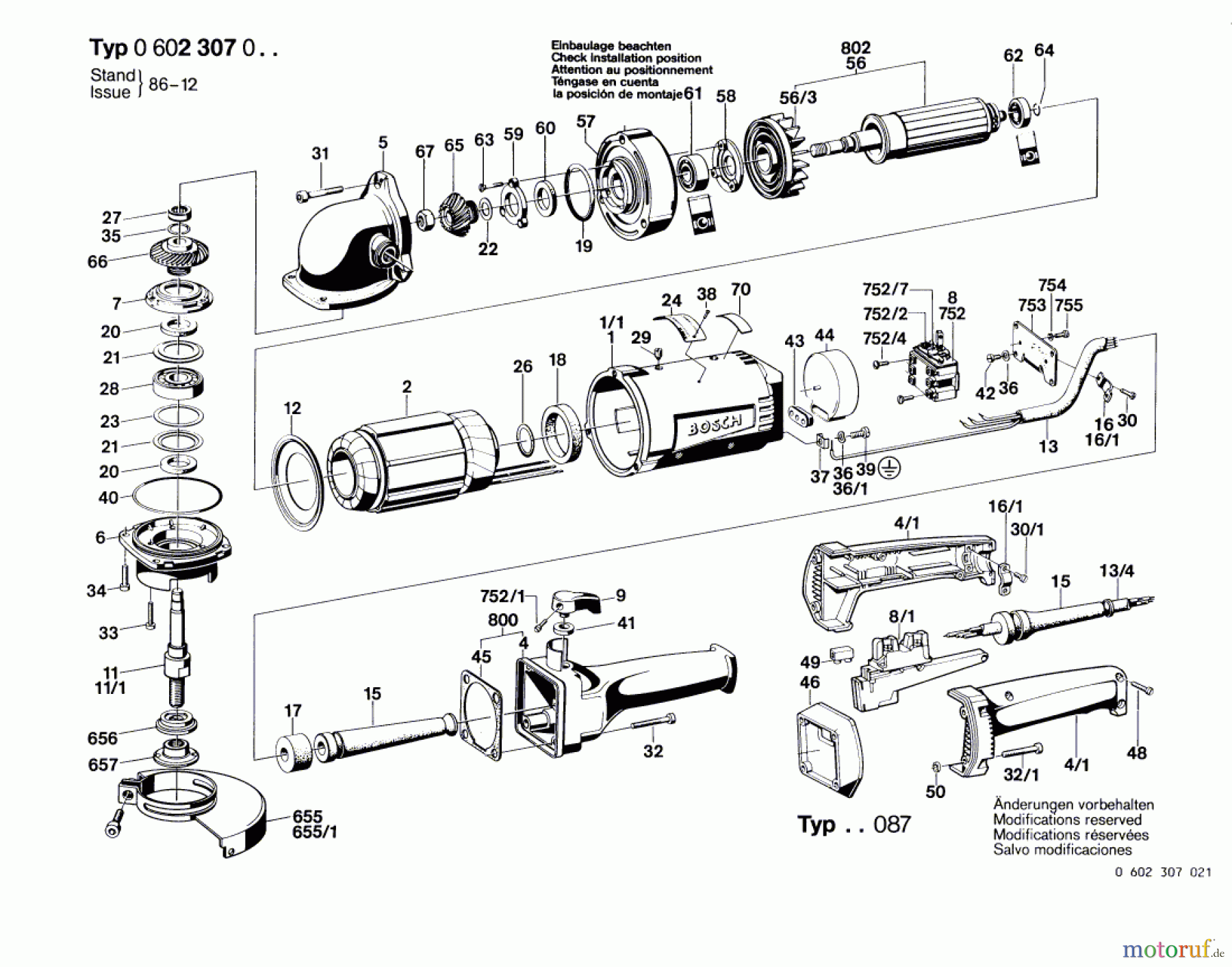  Bosch Werkzeug Winkelschleifer ---- Seite 1