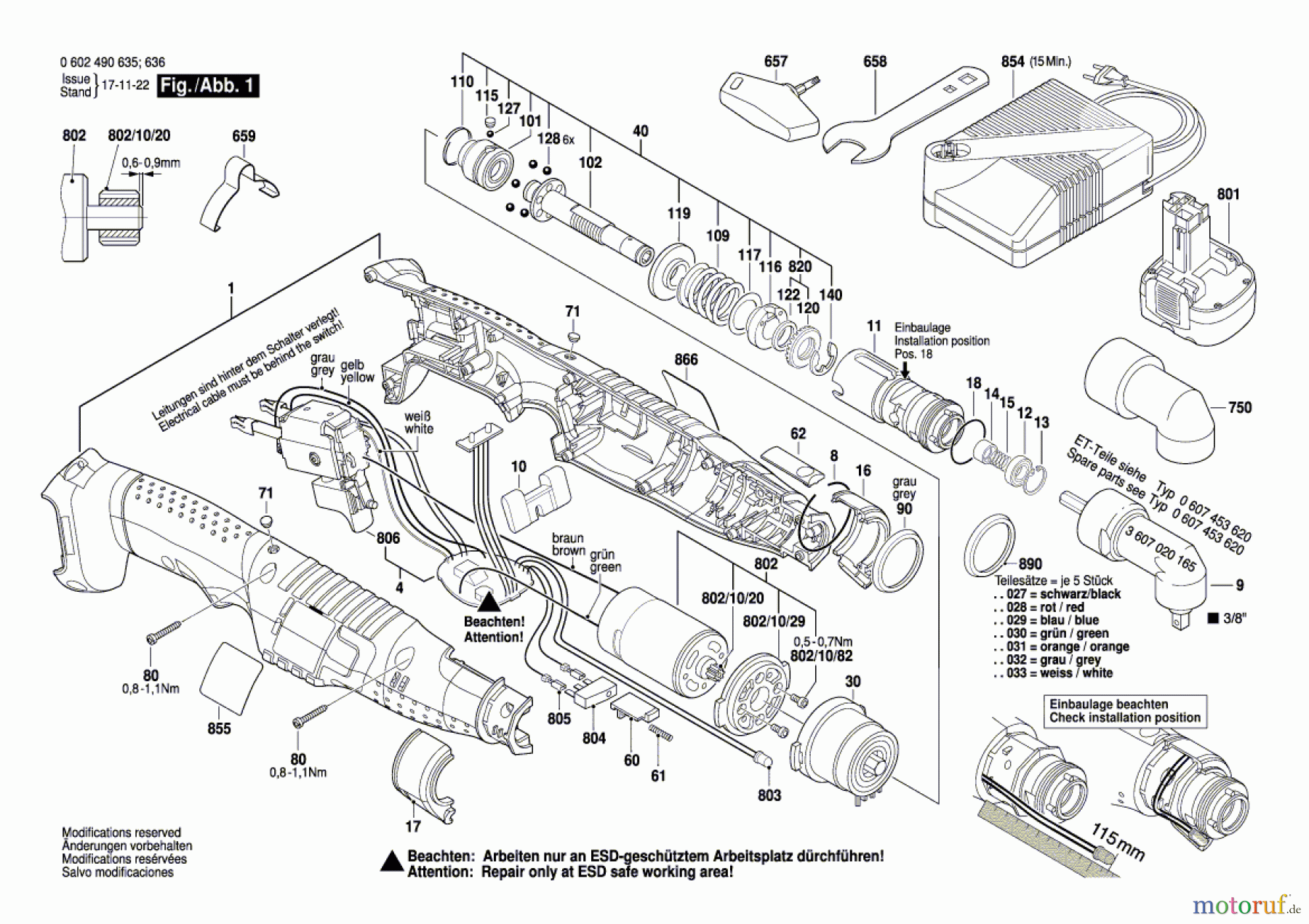  Bosch Akku Werkzeug Akku-Schrauber ANGLE EXACT 15 Seite 1