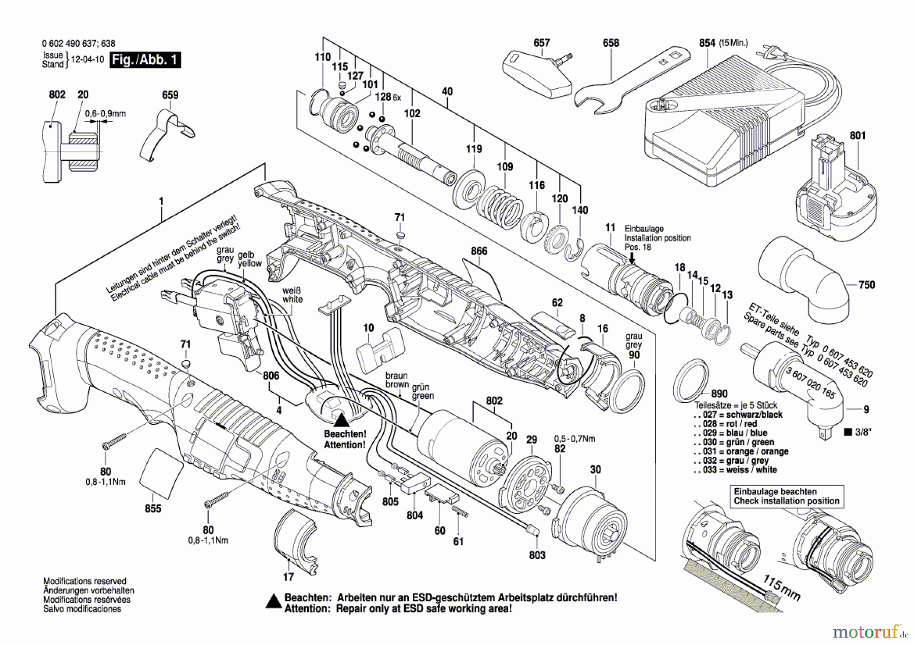  Bosch Akku Werkzeug Akku-Schrauber ANGLE EXACT 8 Seite 1