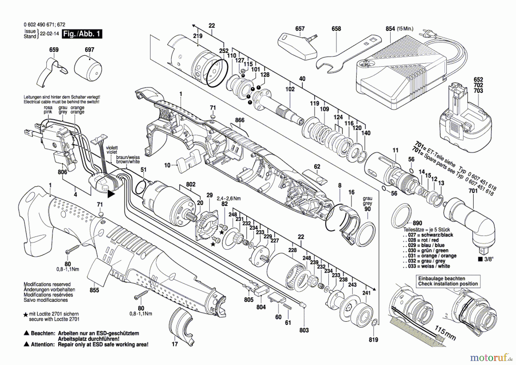  Bosch Akku Werkzeug Akku-Schrauber ANGLE EXACT 30 Seite 1