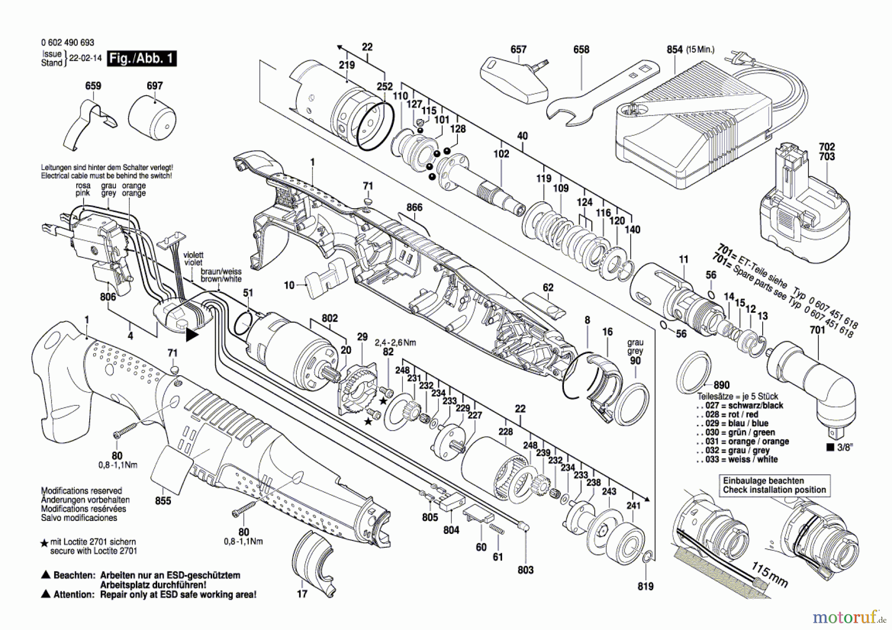  Bosch Akku Werkzeug Akku-Schrauber ANGLE EXACT 22 Seite 1