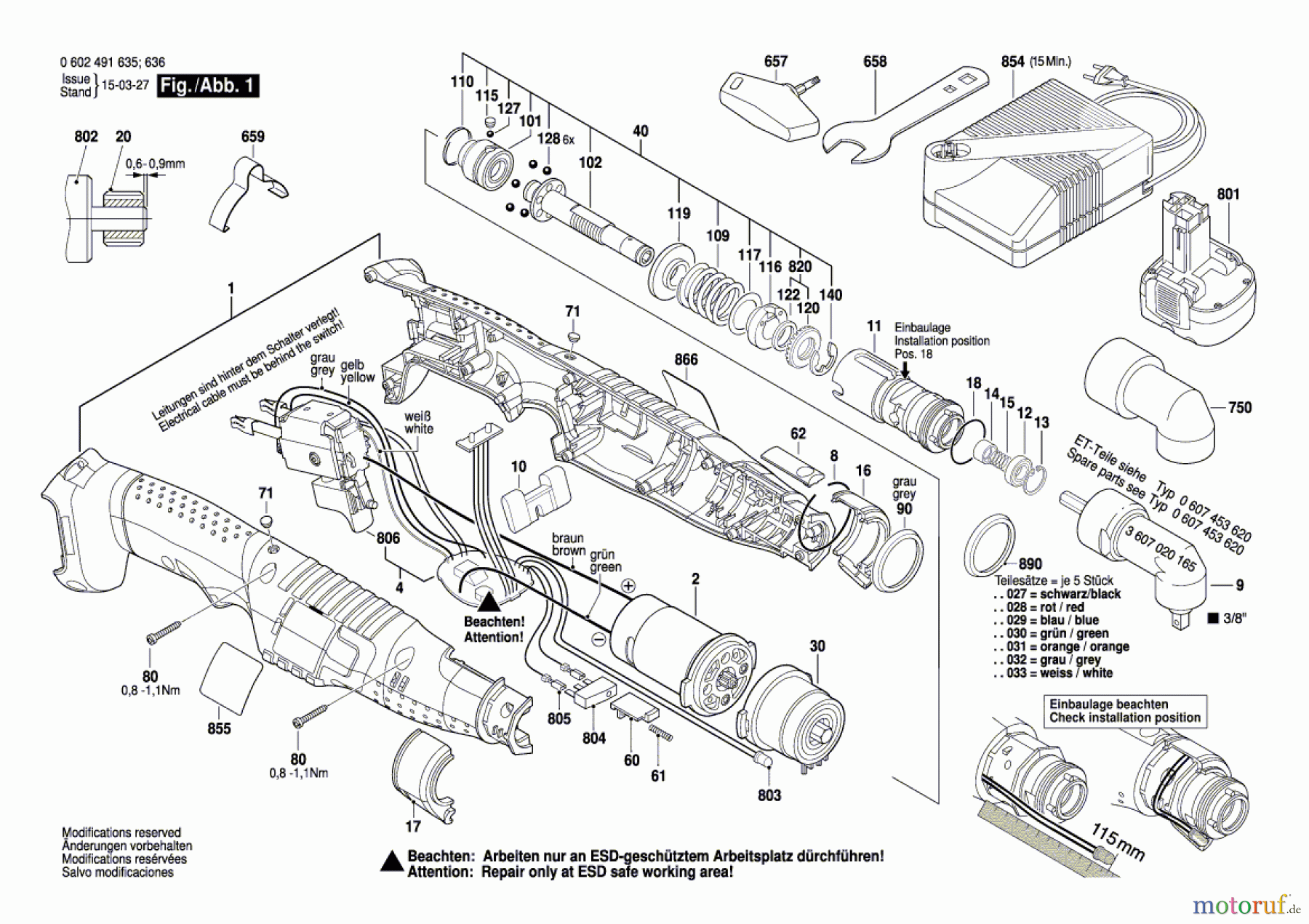  Bosch Akku Werkzeug Akku-Schrauber BT ANGLE EXACT 15 Seite 1