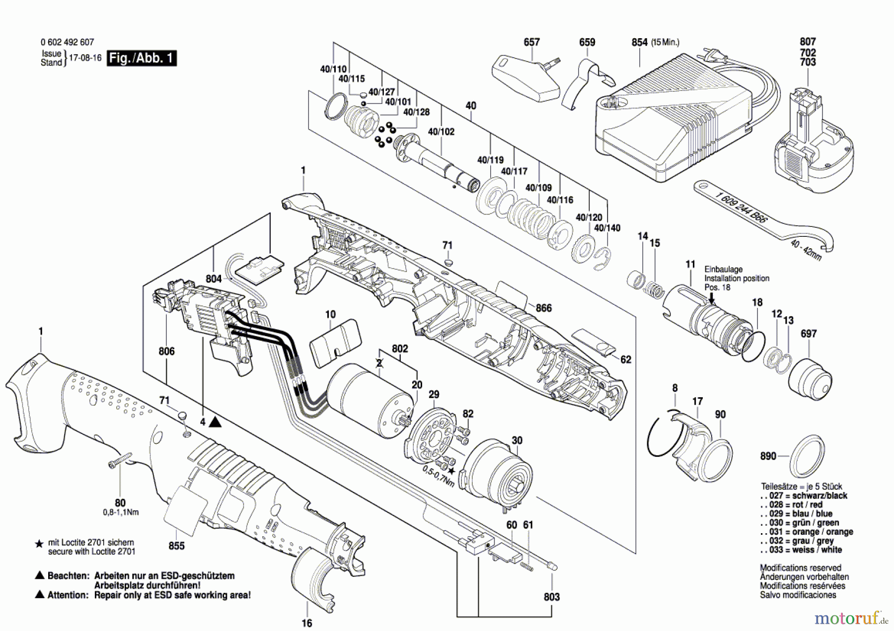  Bosch Akku Werkzeug Akku-Schrauber ANGLE EXACT 10-650 Seite 1