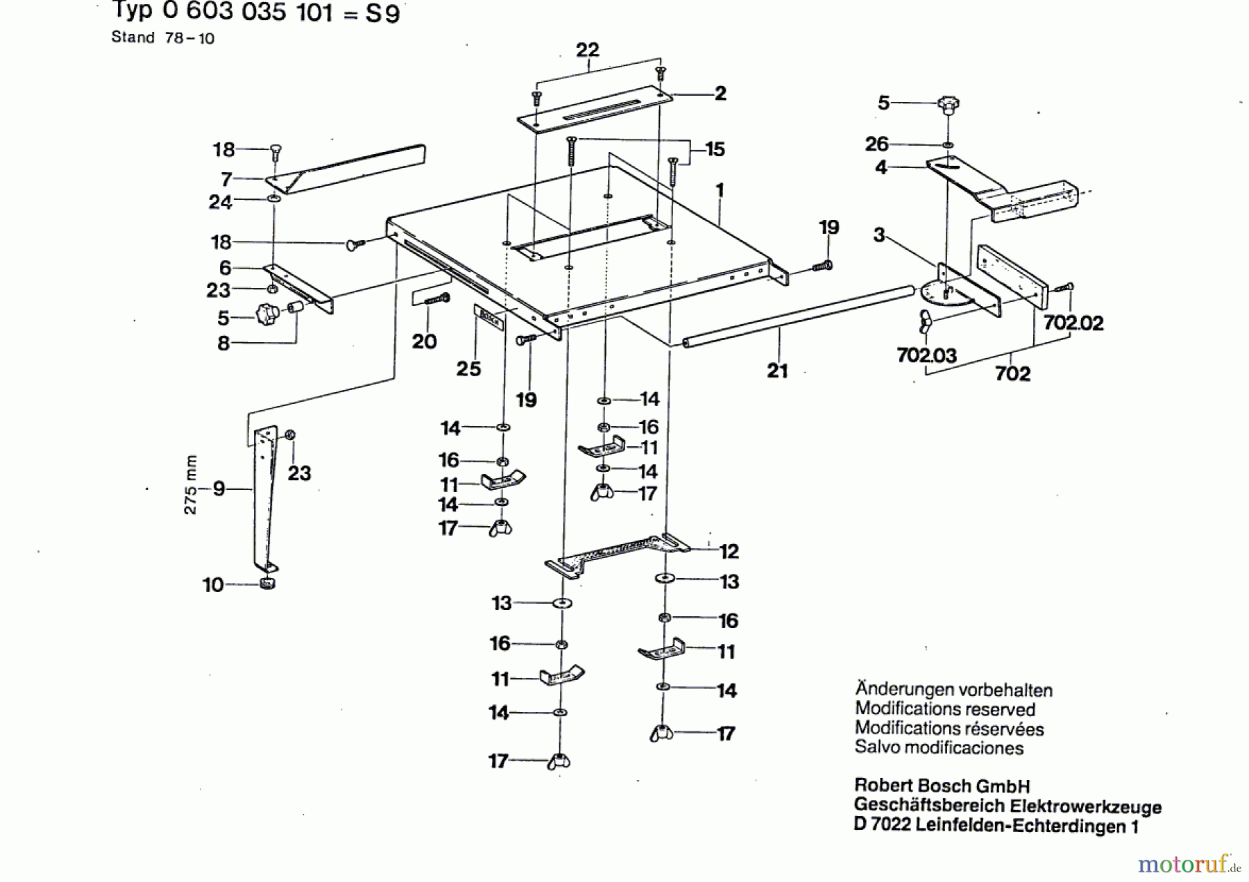  Bosch Werkzeug Sägetisch S 9 Seite 1