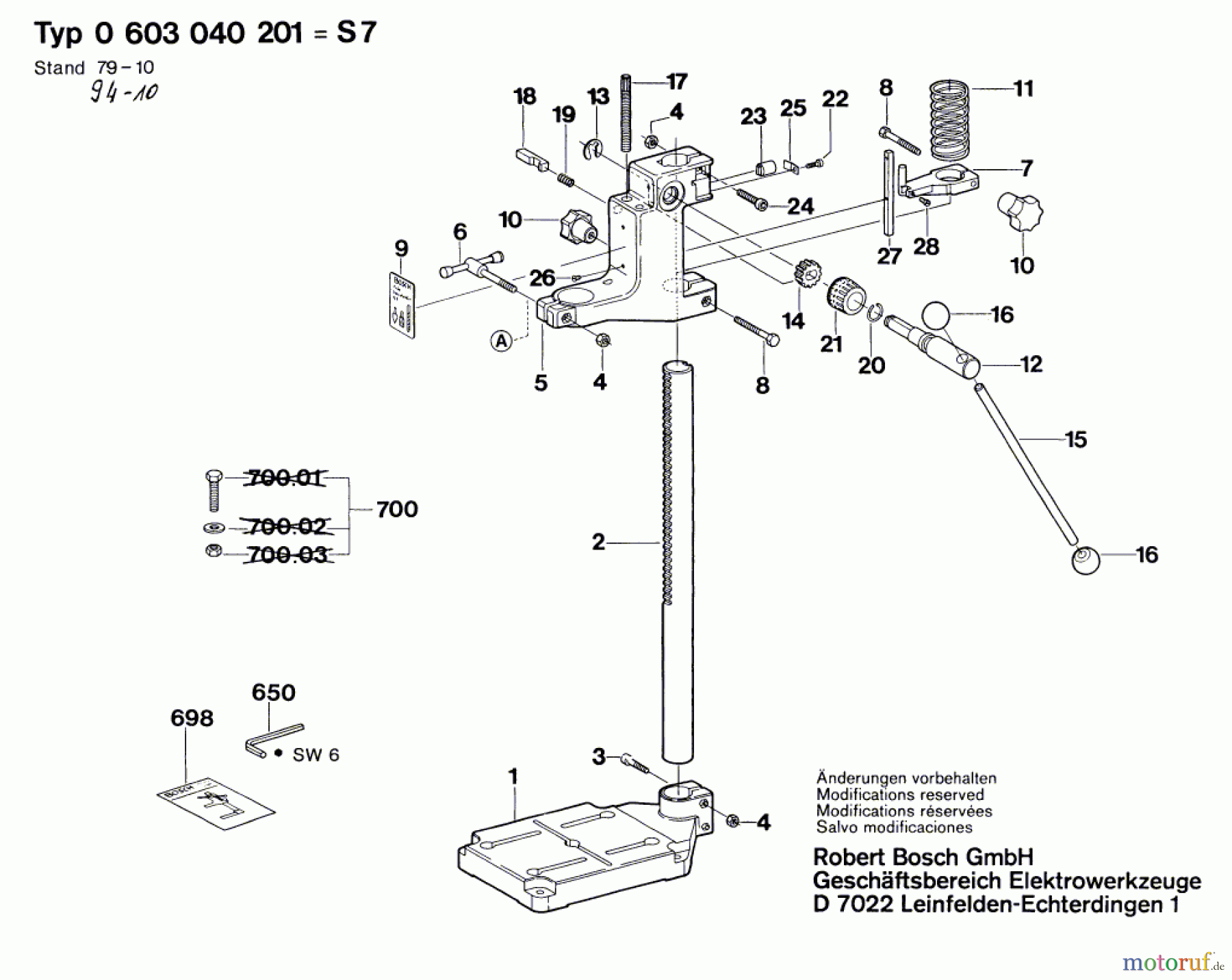  Bosch Werkzeug Bohrständer S 7 Seite 1