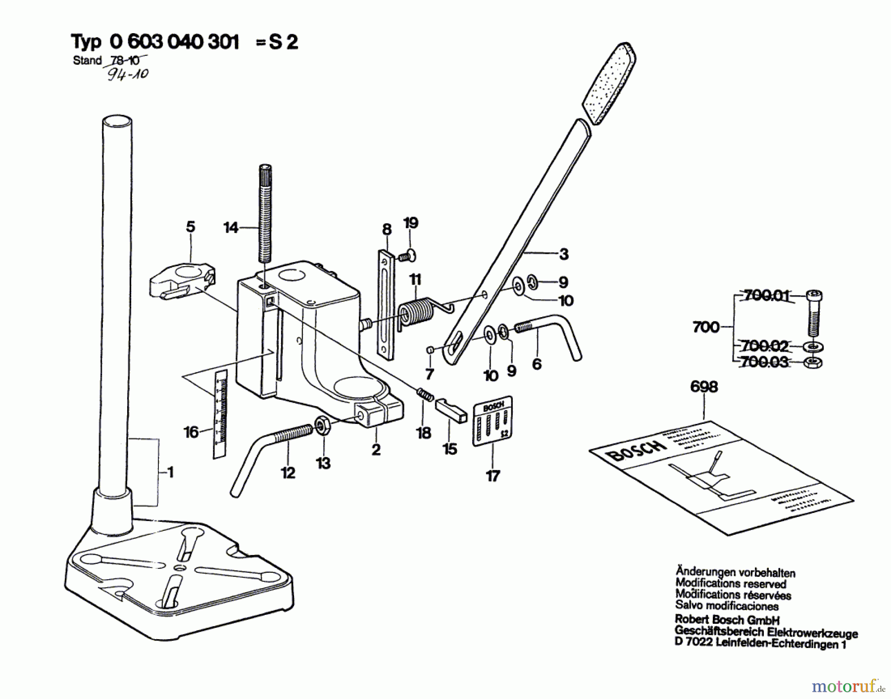  Bosch Werkzeug Bohrständer S 2 Seite 1