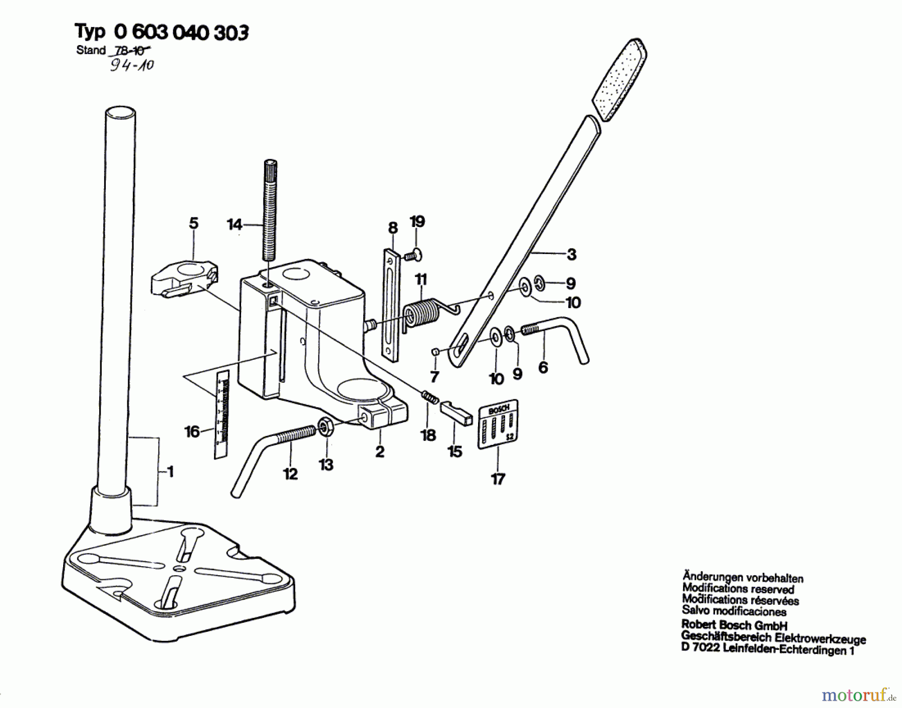  Bosch Werkzeug Bohrständer MBS 200 Seite 1