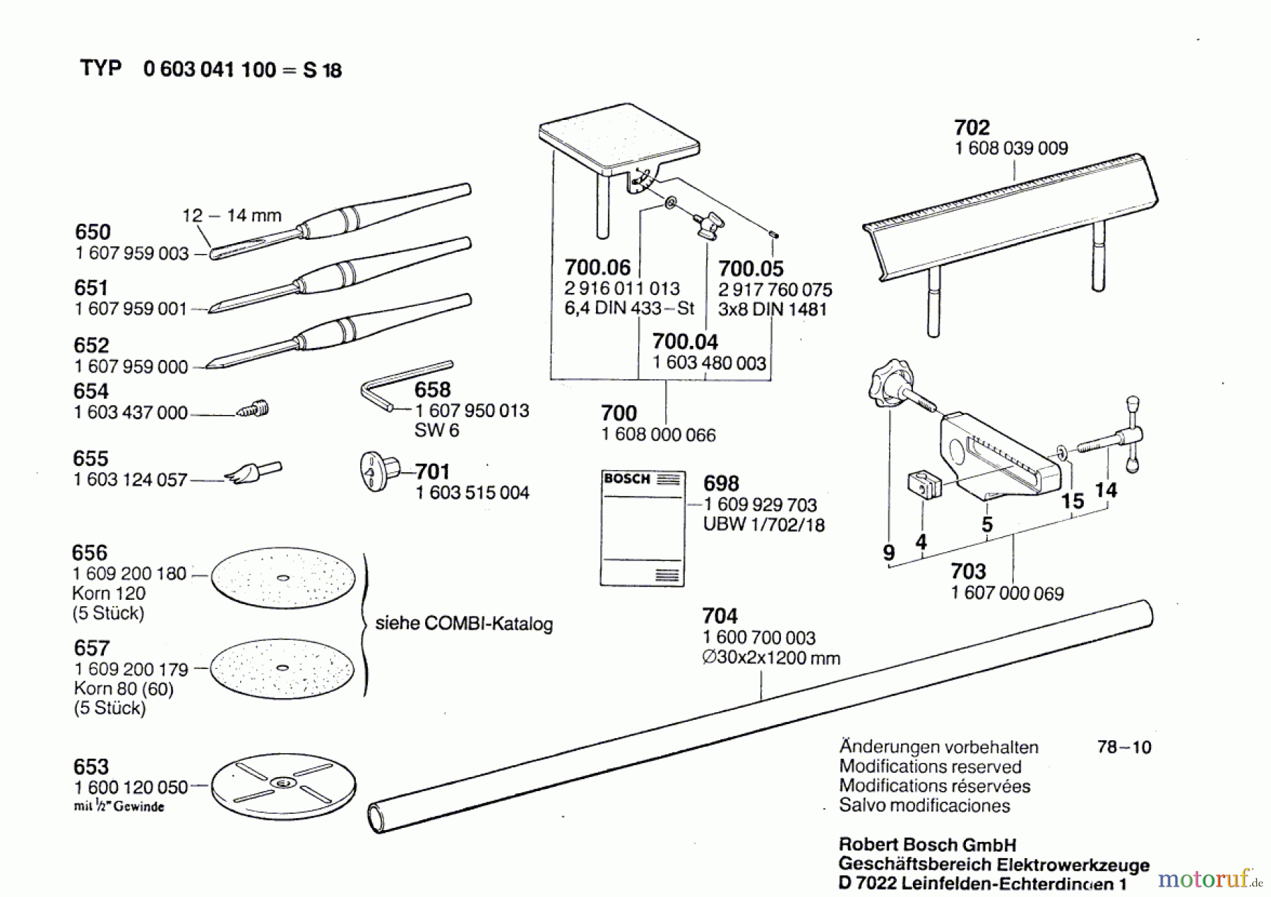  Bosch Werkzeug Drechseleinrichtung S 18 Seite 2