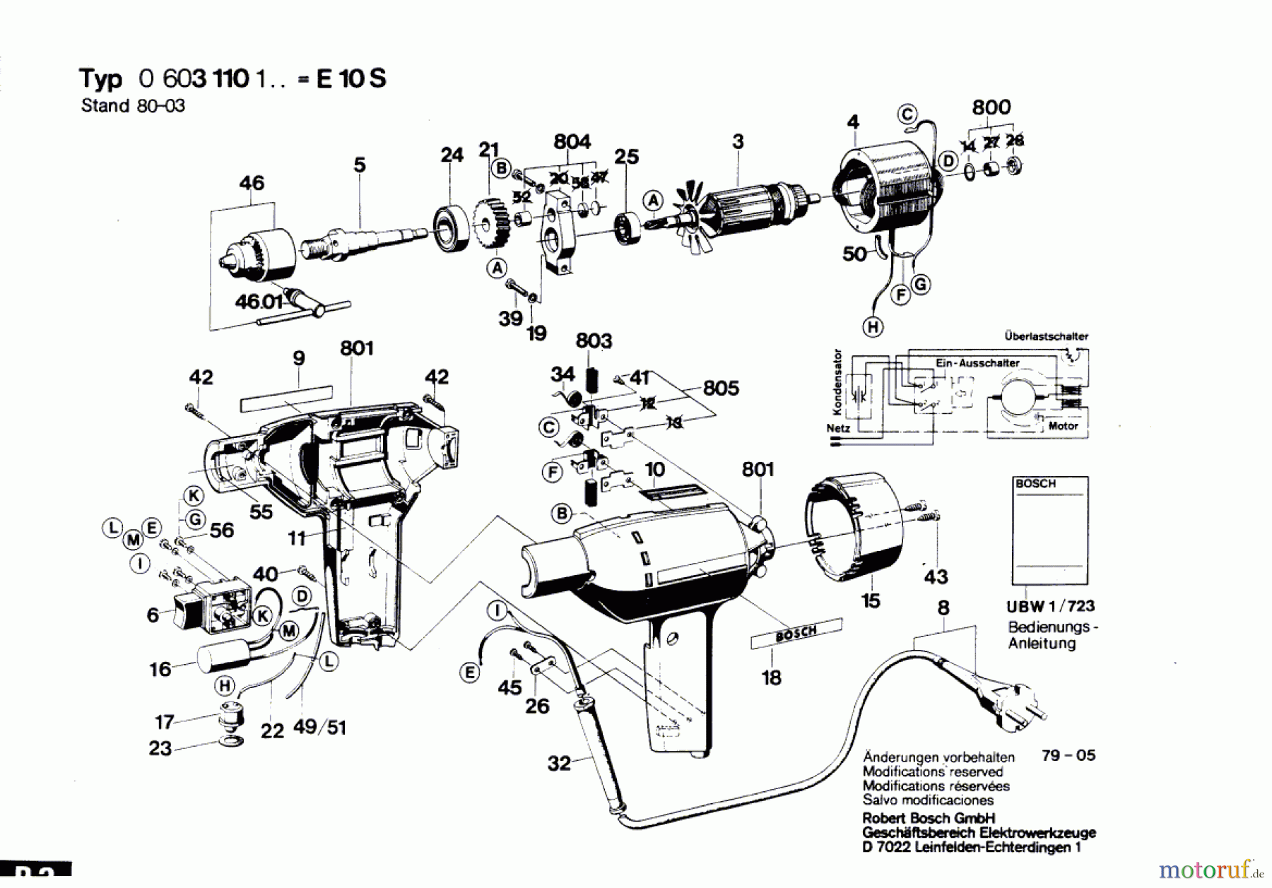  Bosch Werkzeug Bohrmaschine E 10 S Seite 1