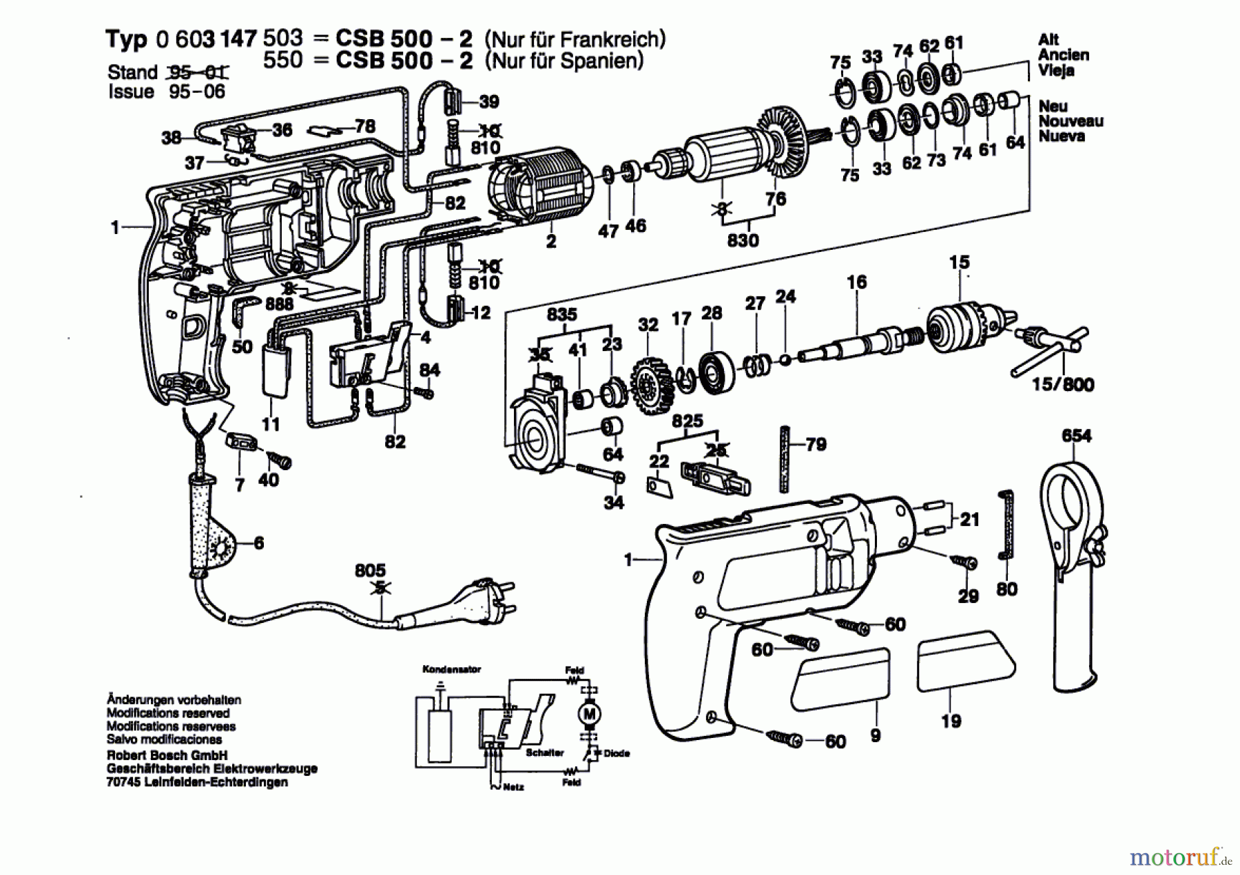  Bosch Werkzeug Hw-1G-Schlagbohrmaschine CSB 500-2 Seite 1