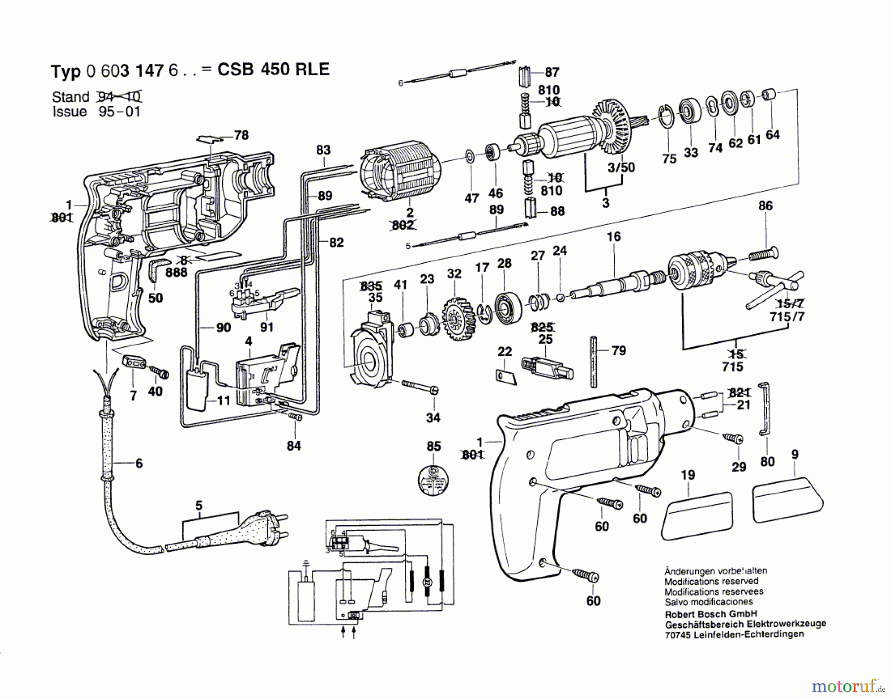  Bosch Werkzeug Schlagbohrmaschine CSB 470 RLE Seite 1