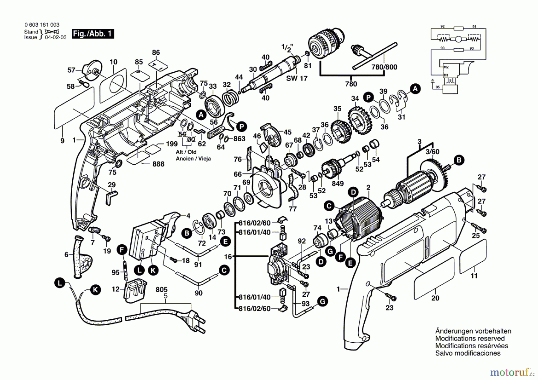  Bosch Werkzeug Schlagbohrmaschine CSB 650-2 Seite 1