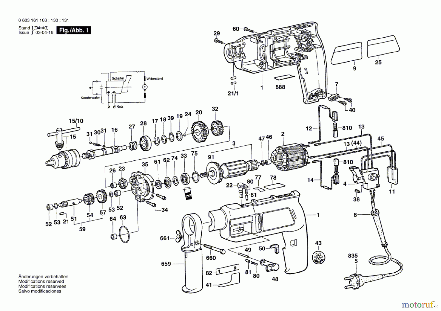  Bosch Werkzeug Schlagbohrmaschine CSB 460-2 Seite 1
