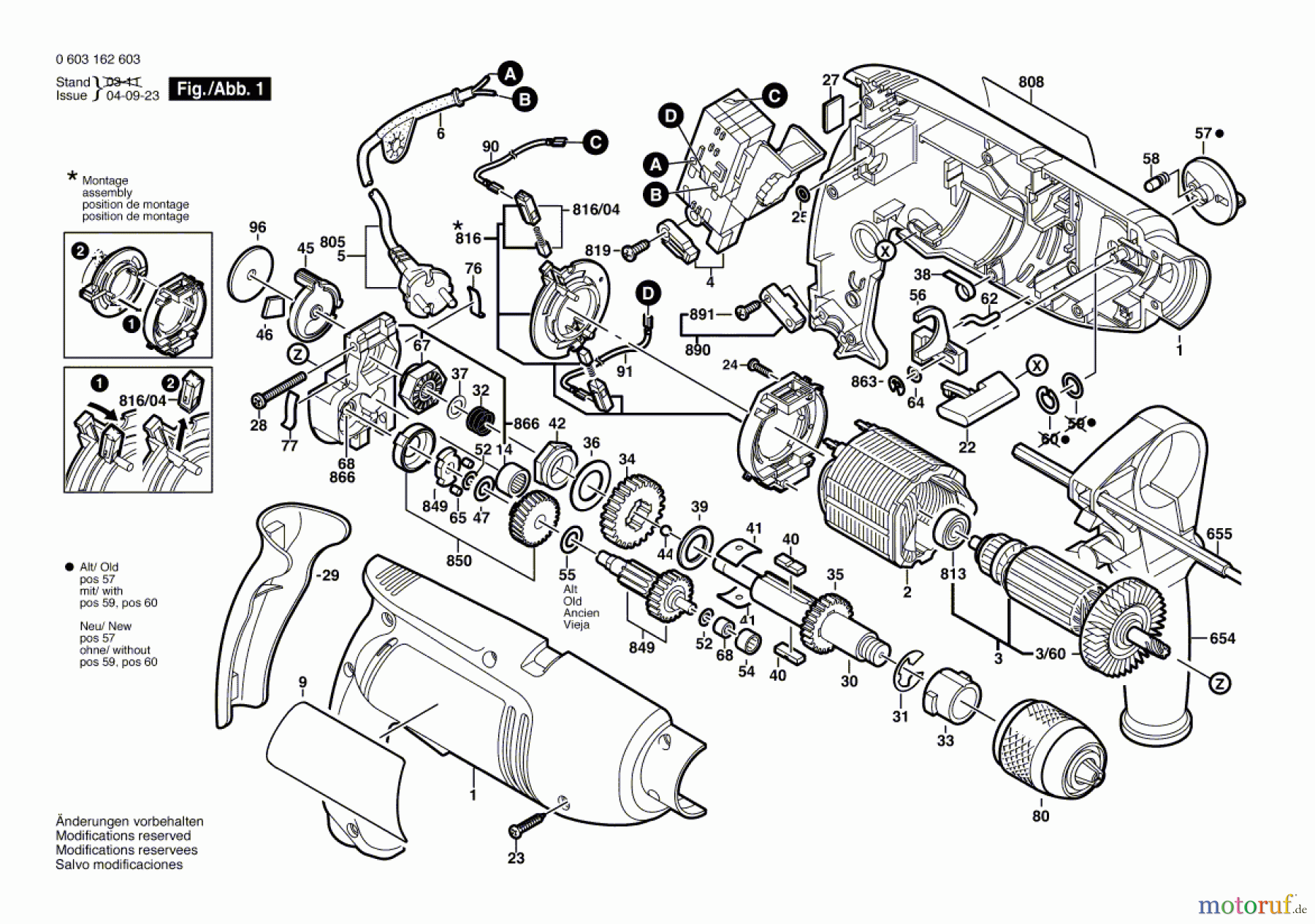  Bosch Werkzeug Schlagbohrmaschine PSB 700-2 RE Seite 1